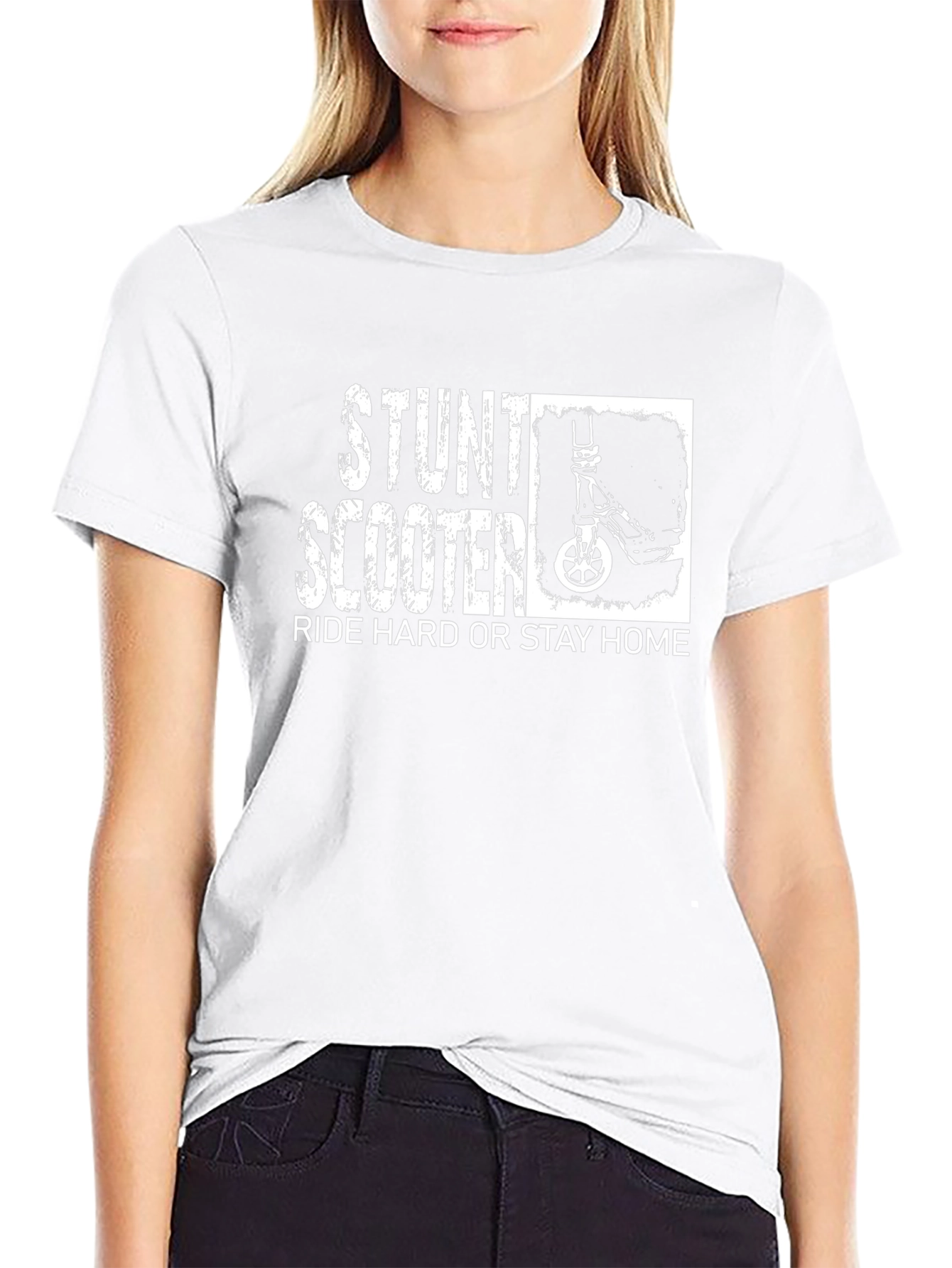 Stunt Scooter T-Shirt: Ride Hard or Stay Home