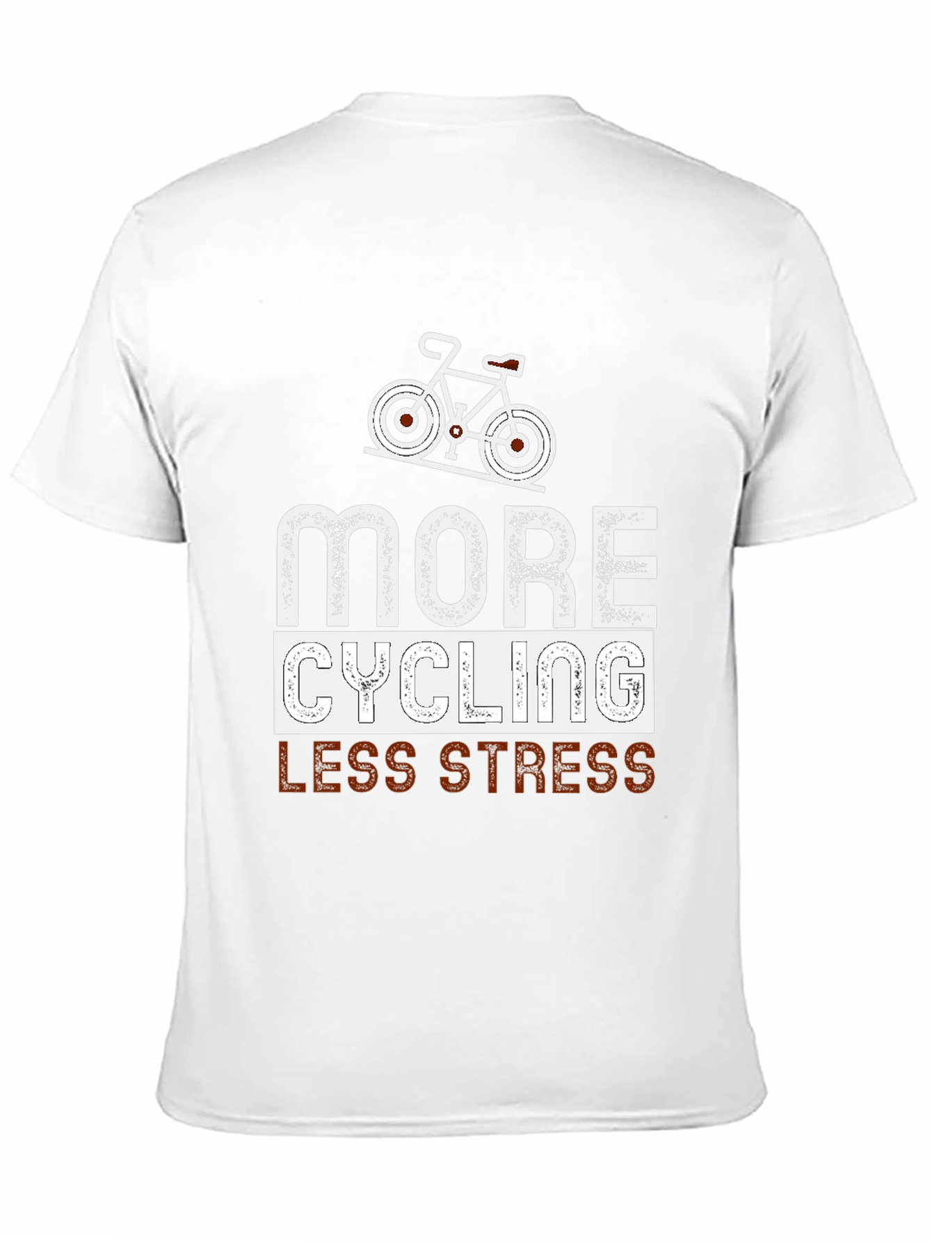 More Cycling Less Stress Black Graphic Tee