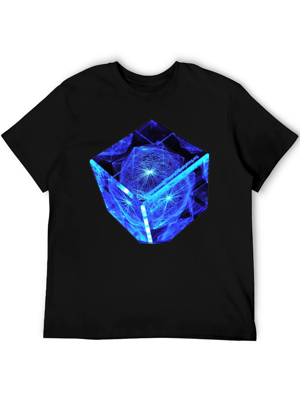 Geometric Cube Graphic Print Tee