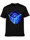 Geometric Cube Graphic Print Tee
