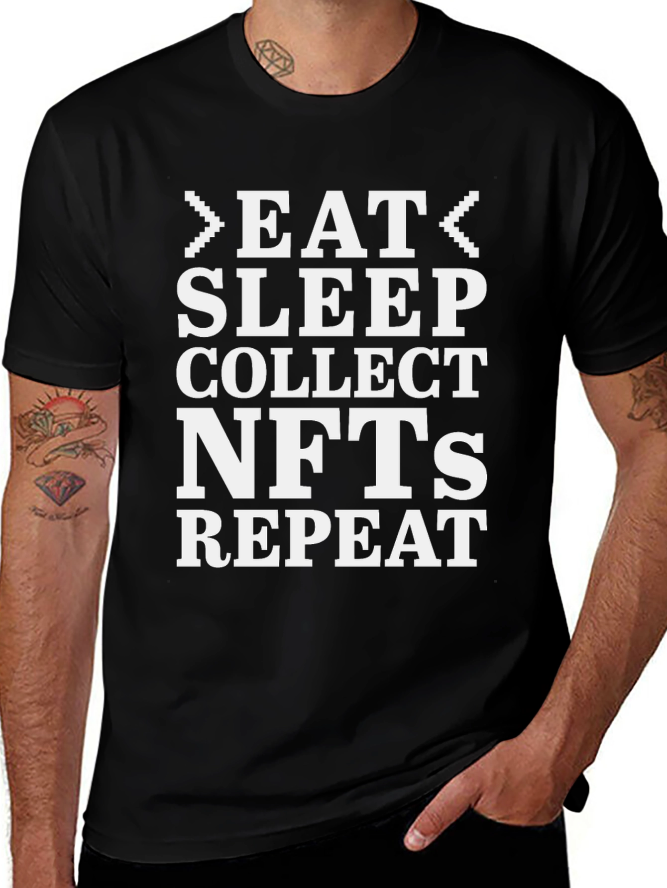 Eat Sleep Collect NFTs T-Shirt - Crypto Tee