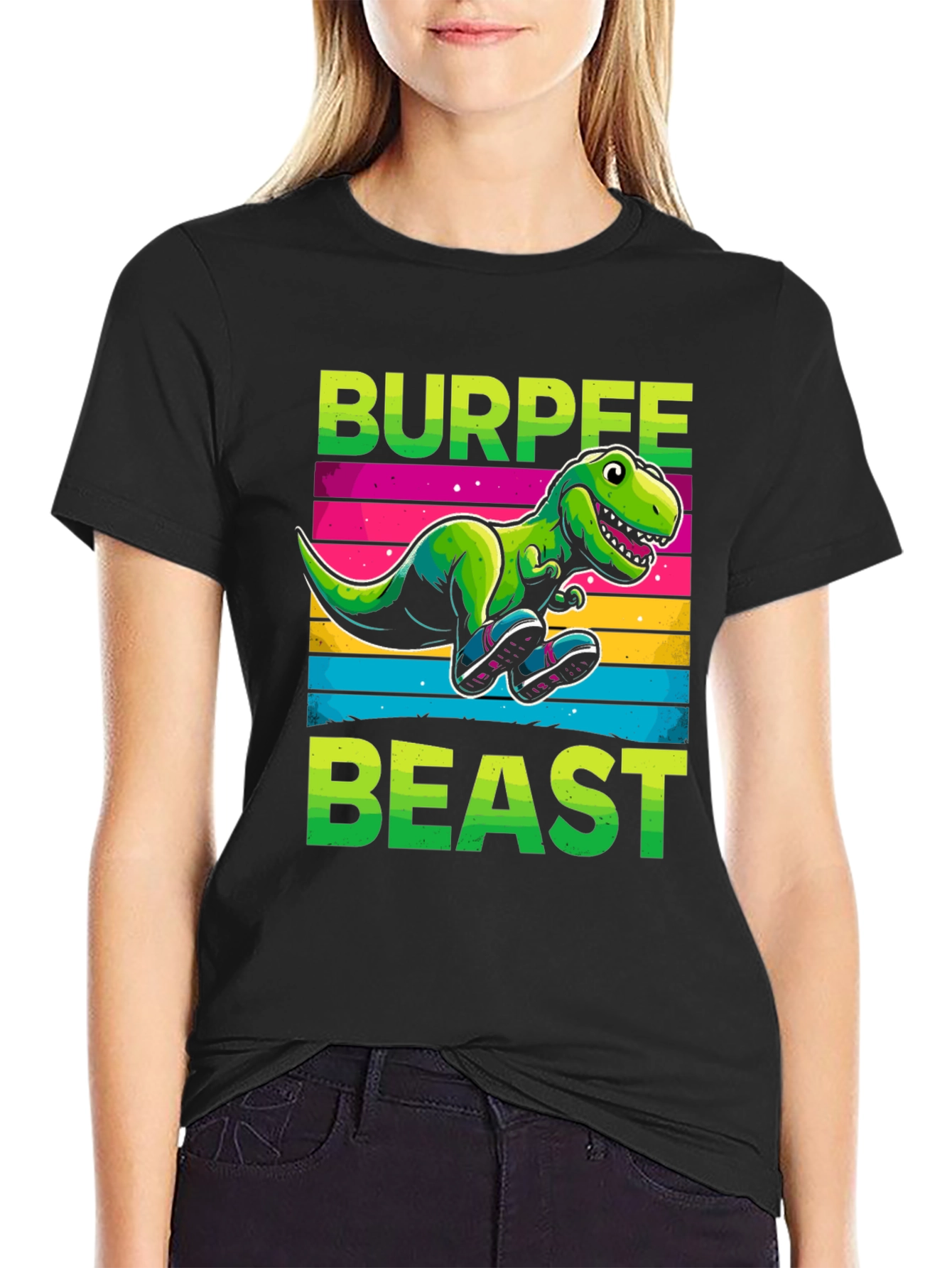 Burpee Beast T-Shirt - Dinosaur Workout Tee