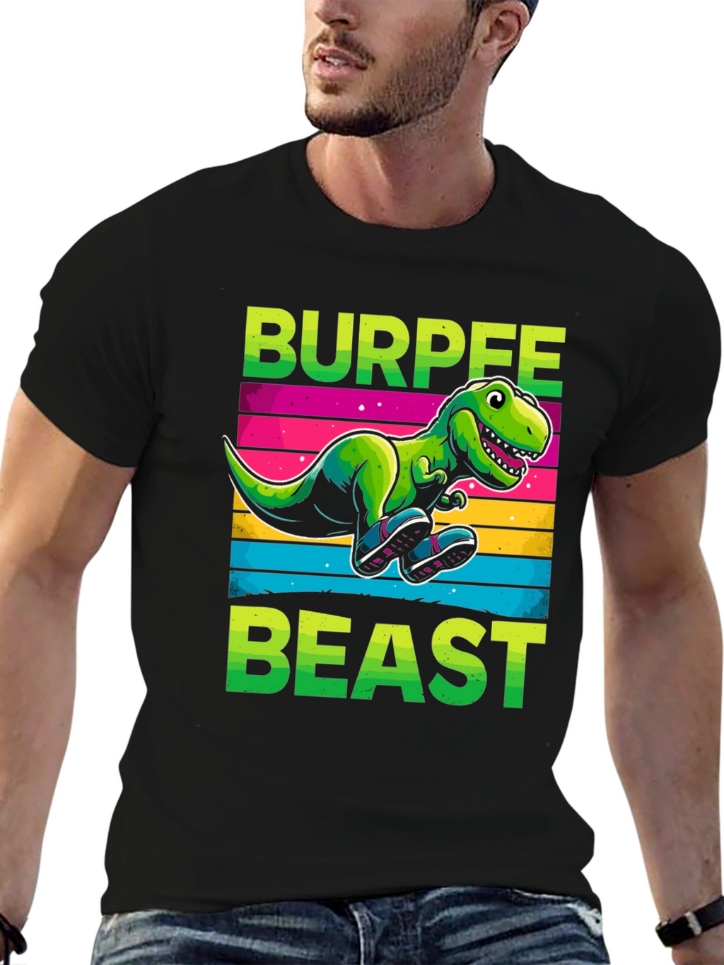 Burpee Beast T-Shirt - Dinosaur Workout Tee