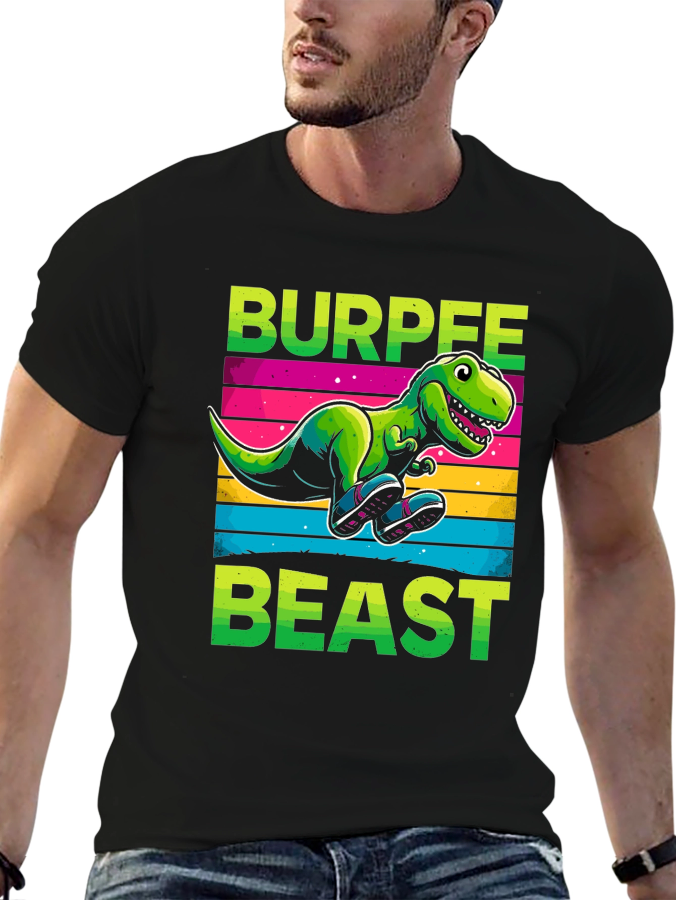 Burpee Beast T-Shirt - Dinosaur Workout Tee