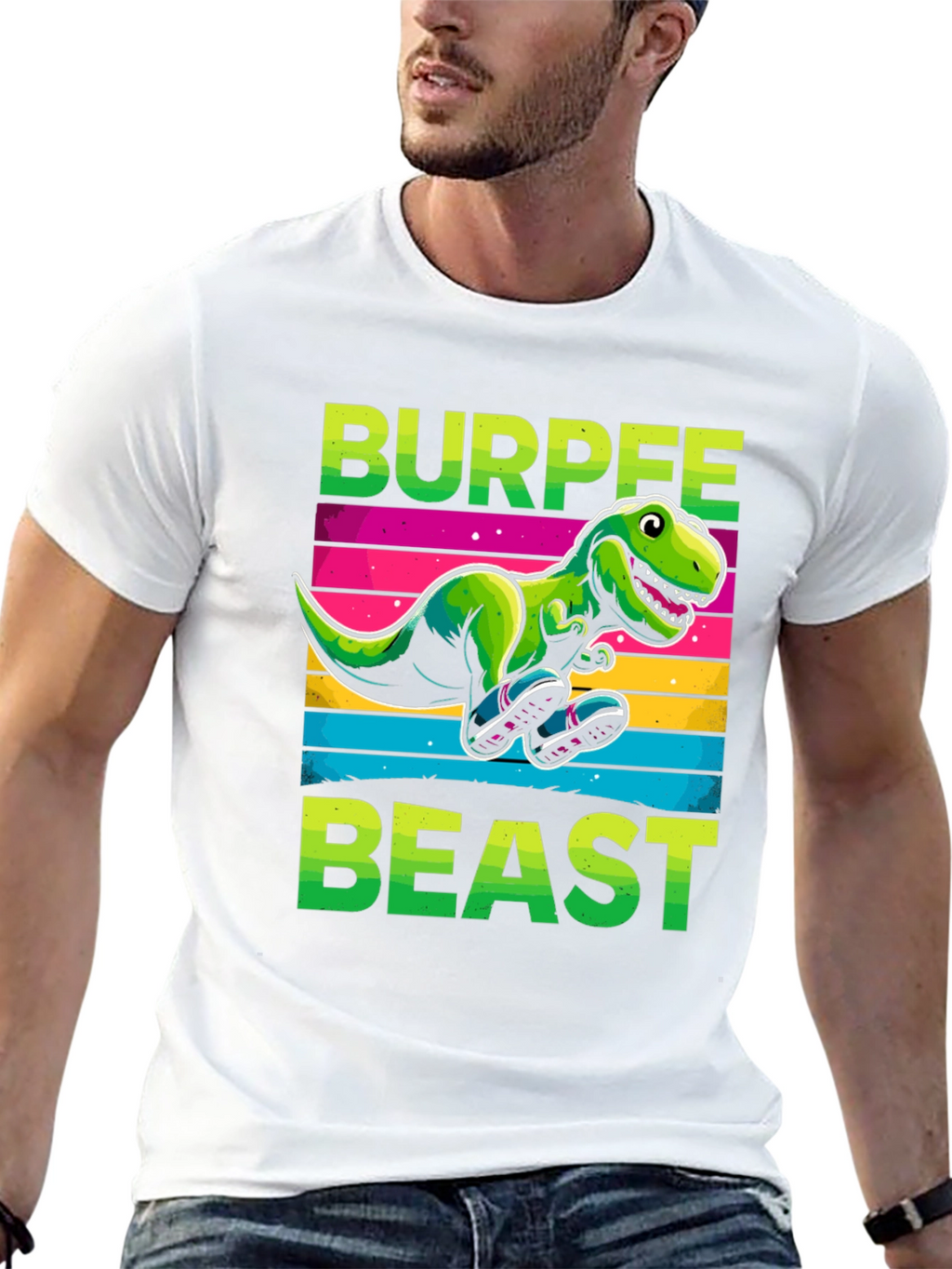 Burpee Beast T-Shirt - Dinosaur Workout Tee