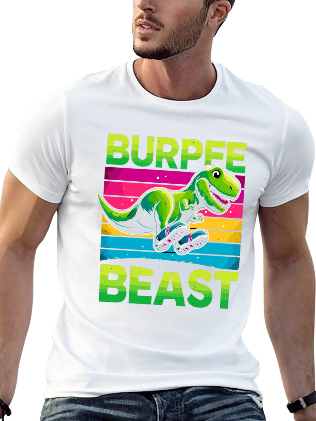 Burpee Beast T-Shirt - Dinosaur Workout Tee