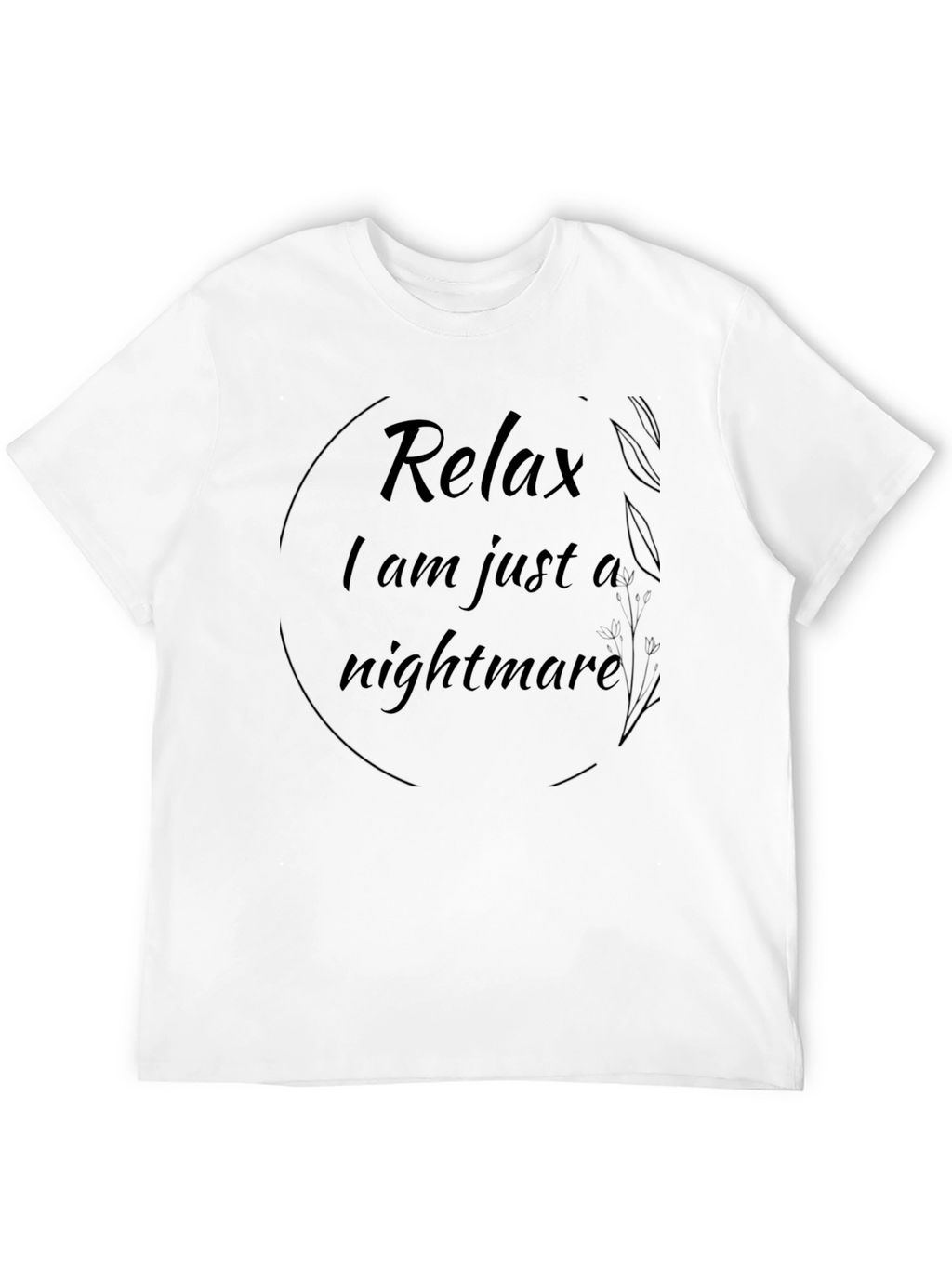 Relax Nightmare Graphic Tee - Black