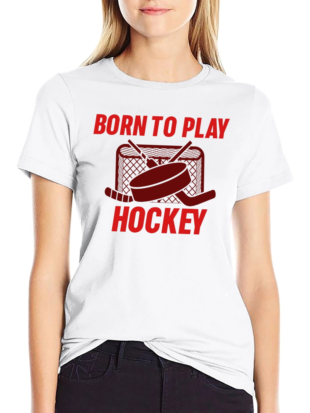 Born to Play Hockey Graphic T-Shirt