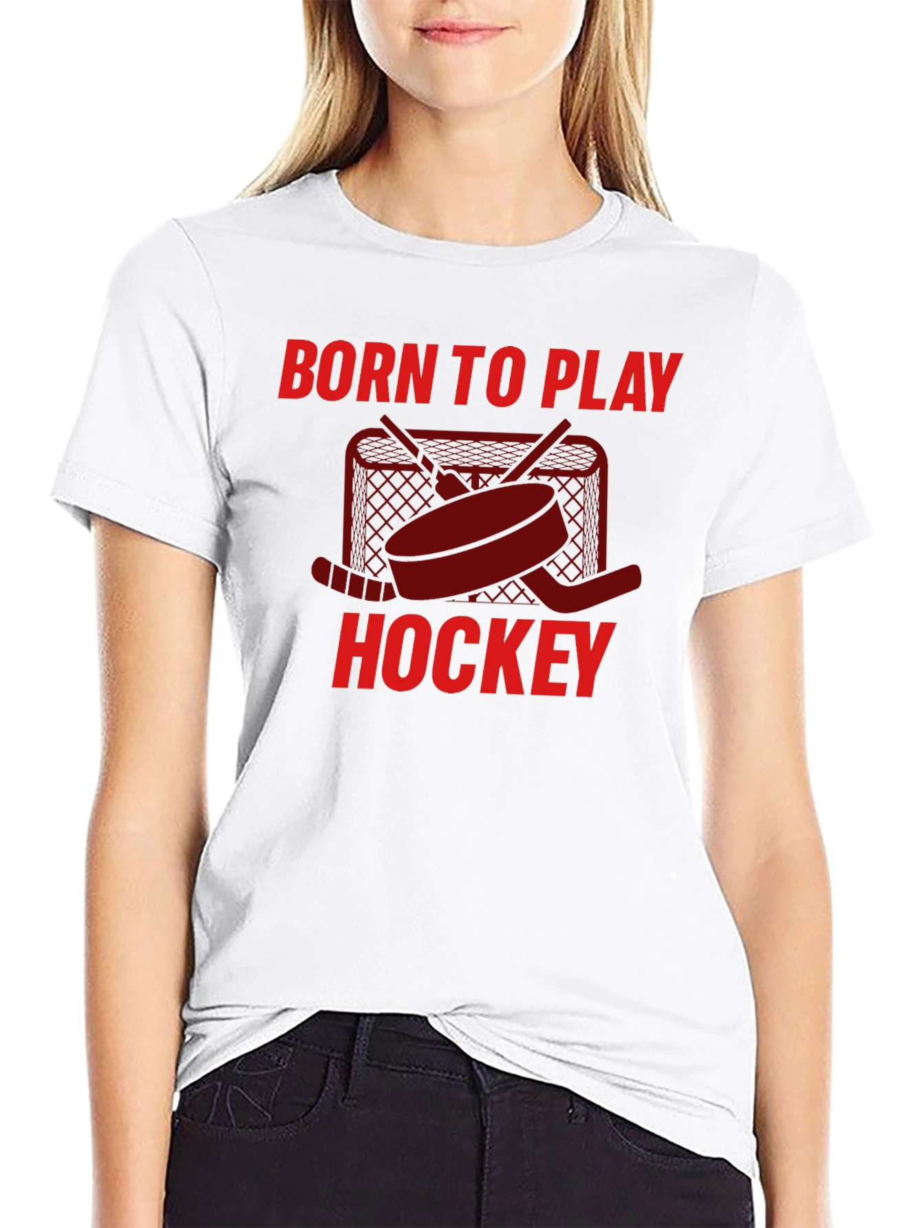 Born to Play Hockey Graphic T-Shirt