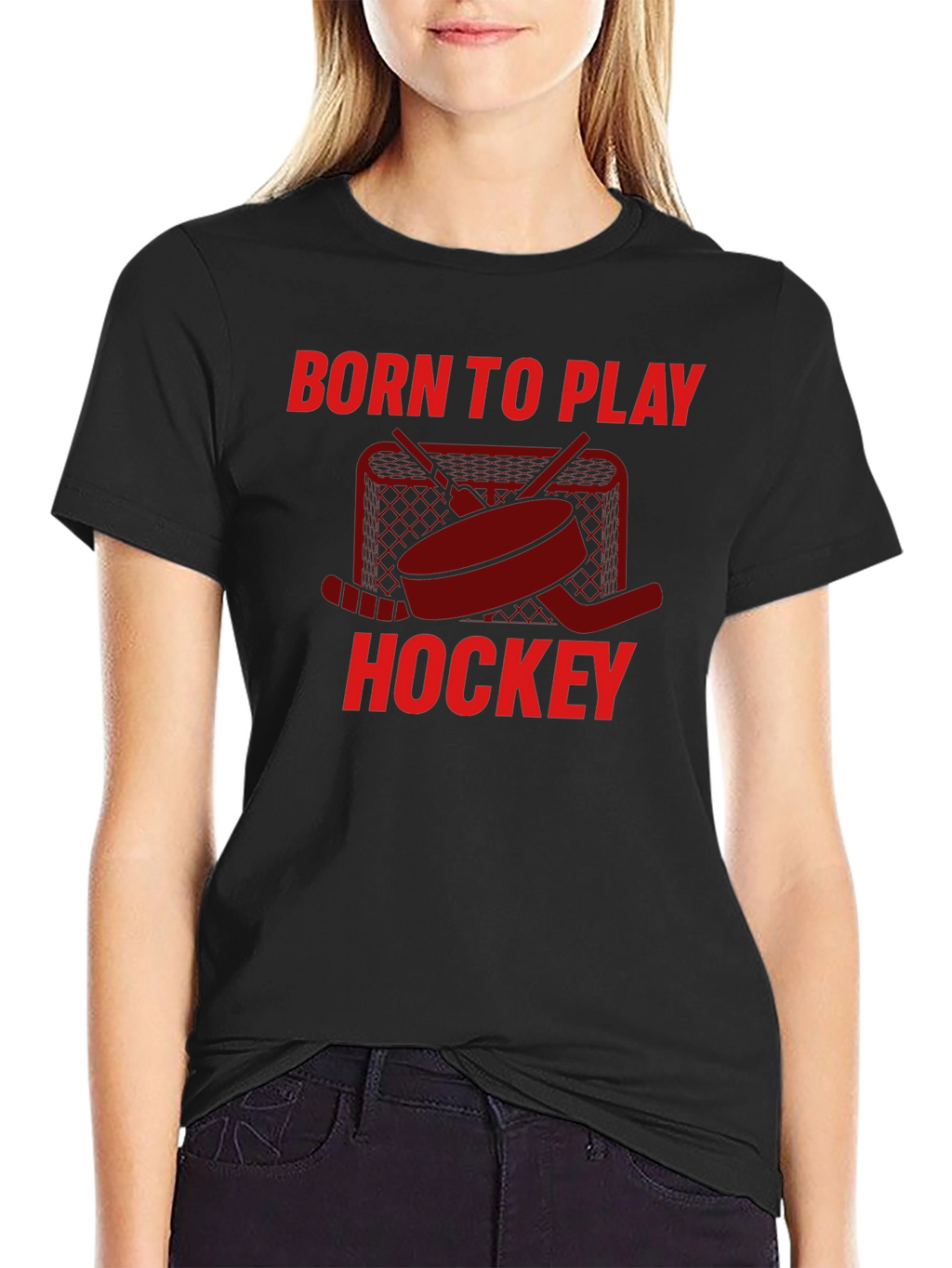 Born to Play Hockey Graphic T-Shirt