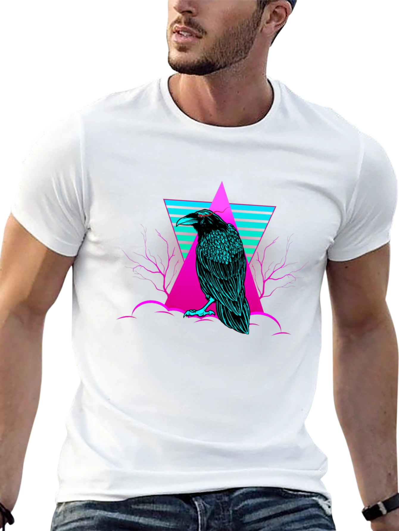 Raven T-Shirt: Cyberpunk Graphic Tee