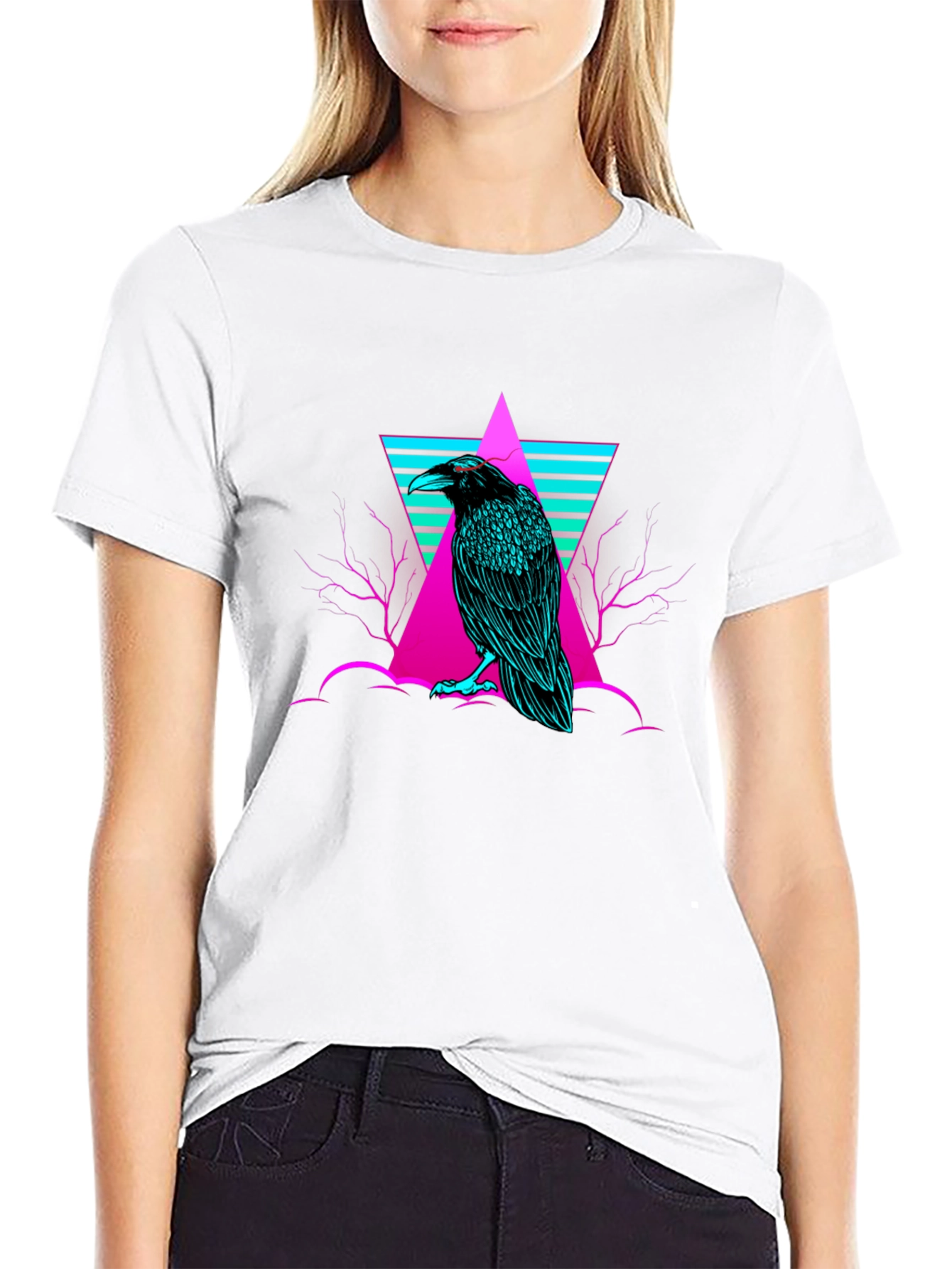 Raven T-Shirt: Cyberpunk Graphic Tee