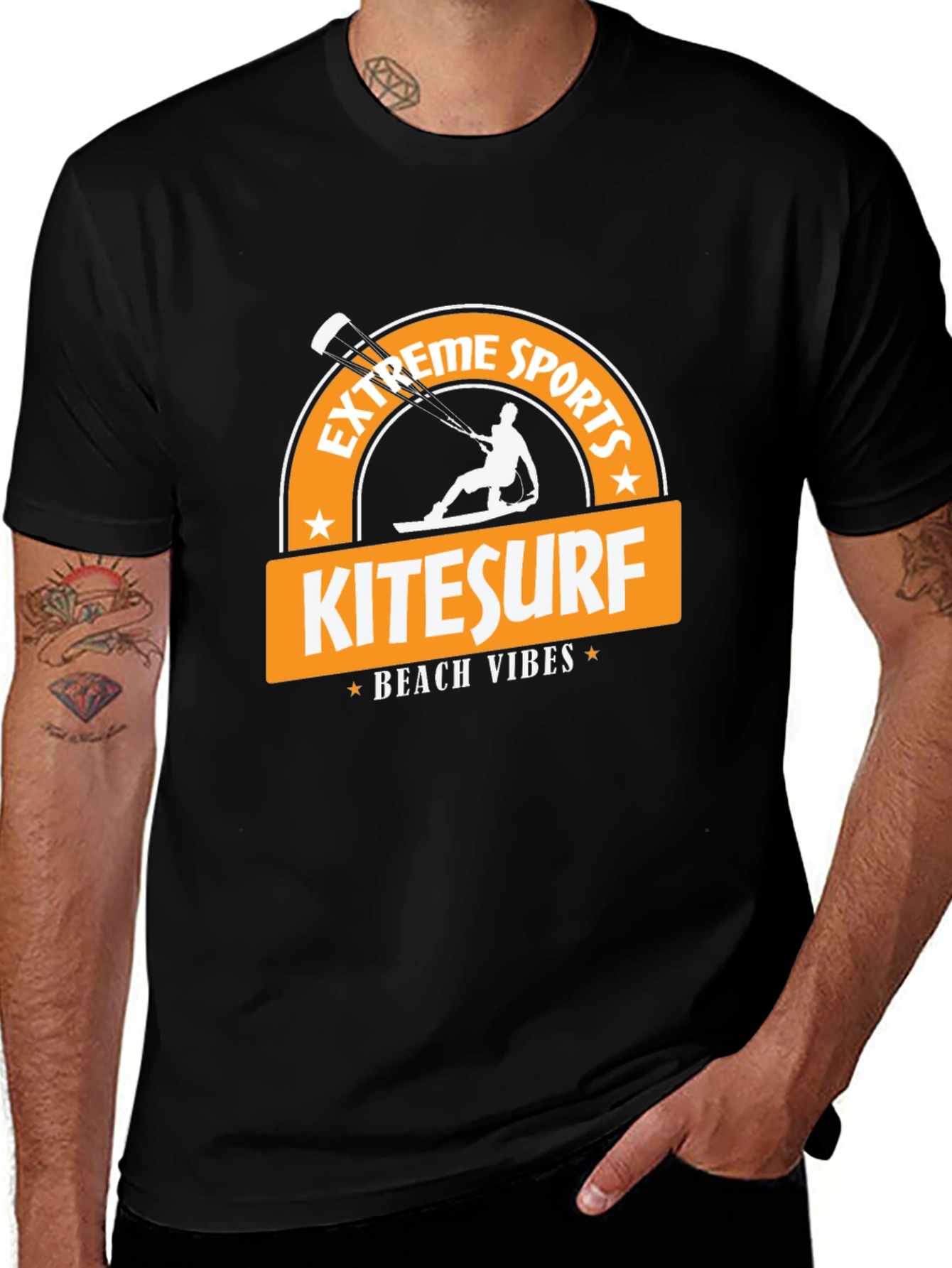 Kitesurf Beach Vibes Black T-Shirt