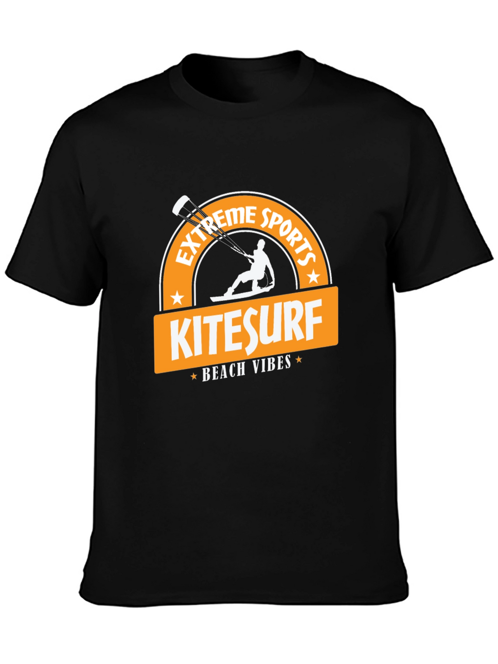 Kitesurf Beach Vibes Black T-Shirt