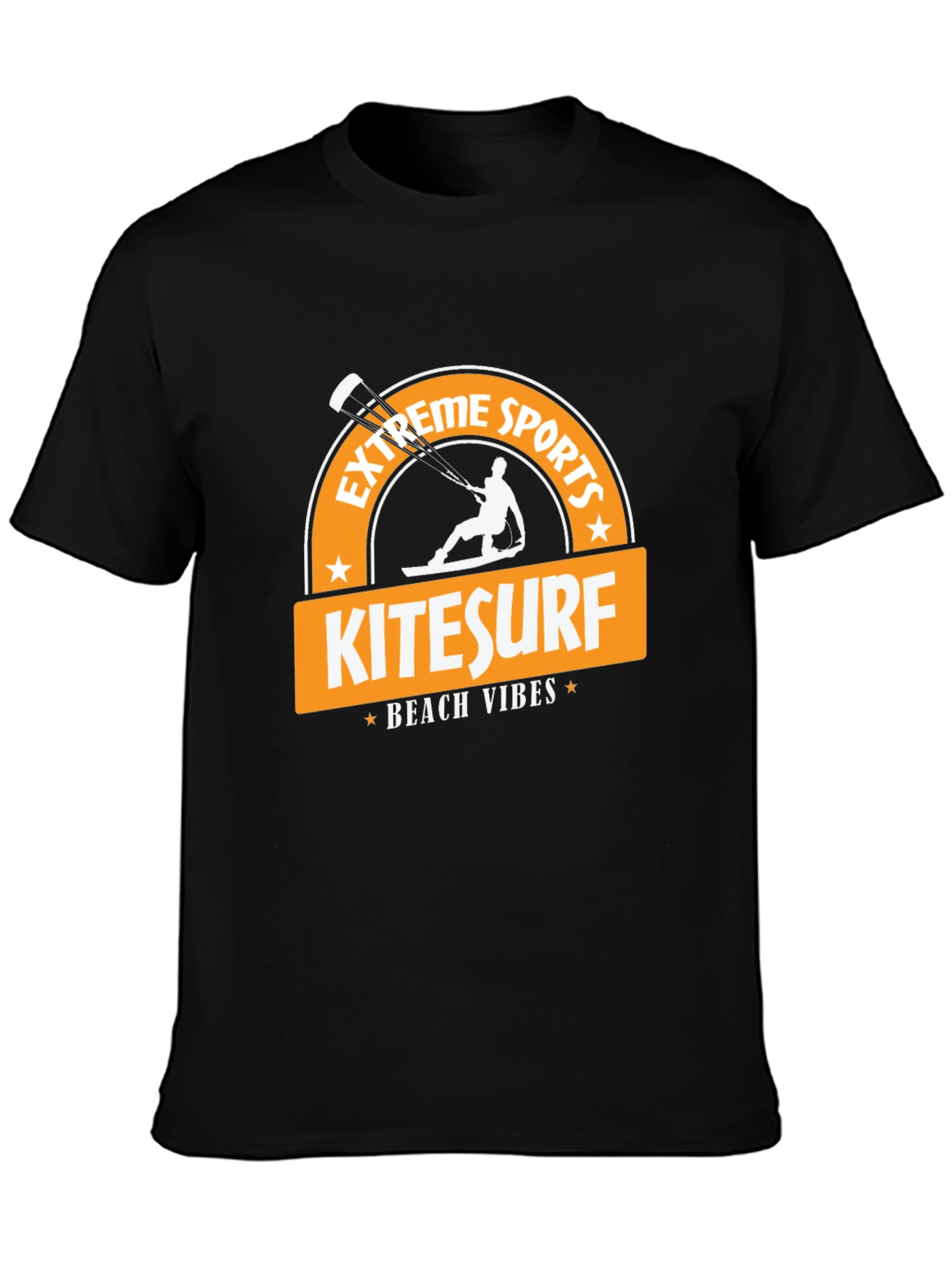 Kitesurf Beach Vibes Black T-Shirt