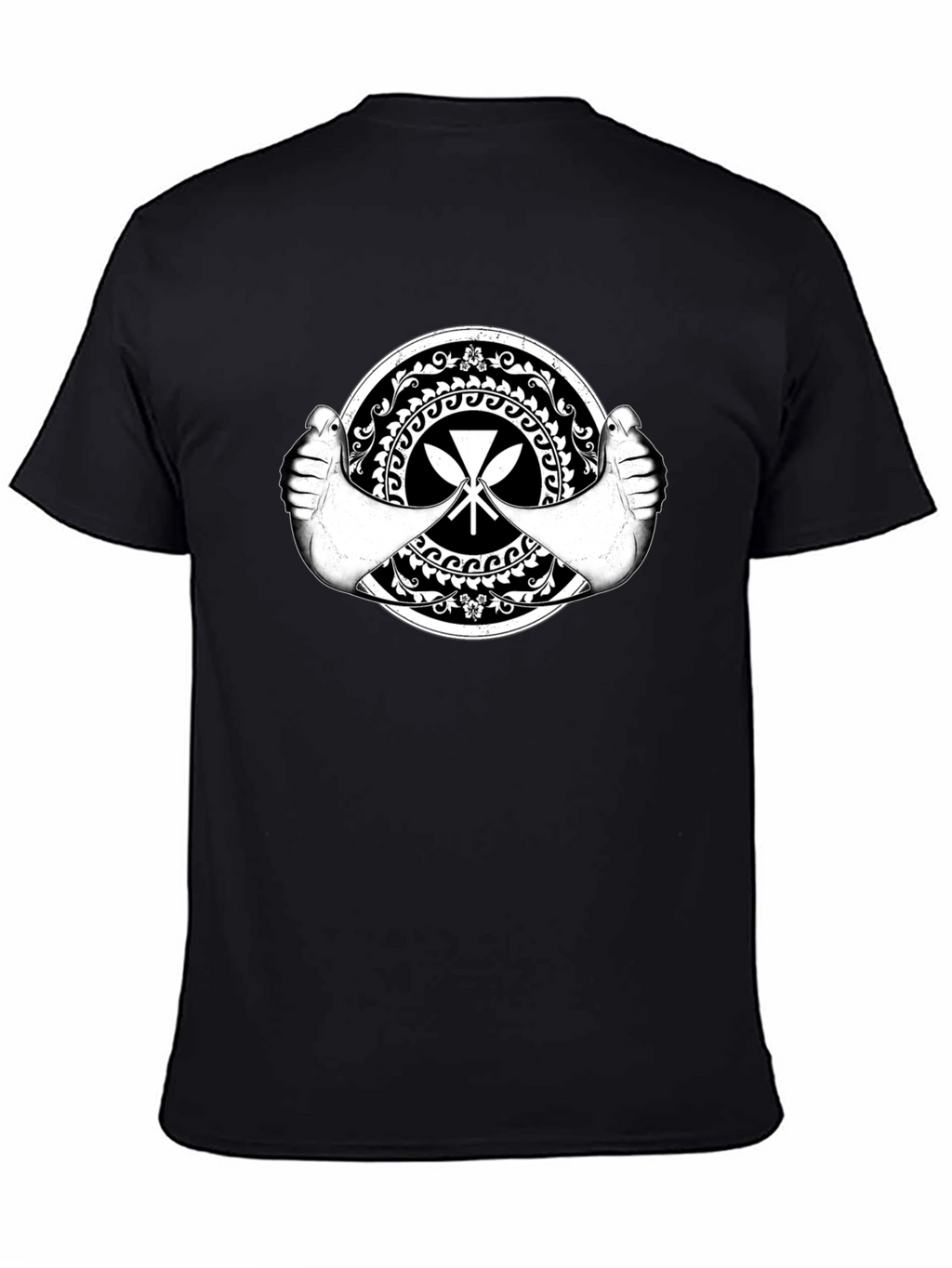 Tribal Paddle Graphic Black T-Shirt
