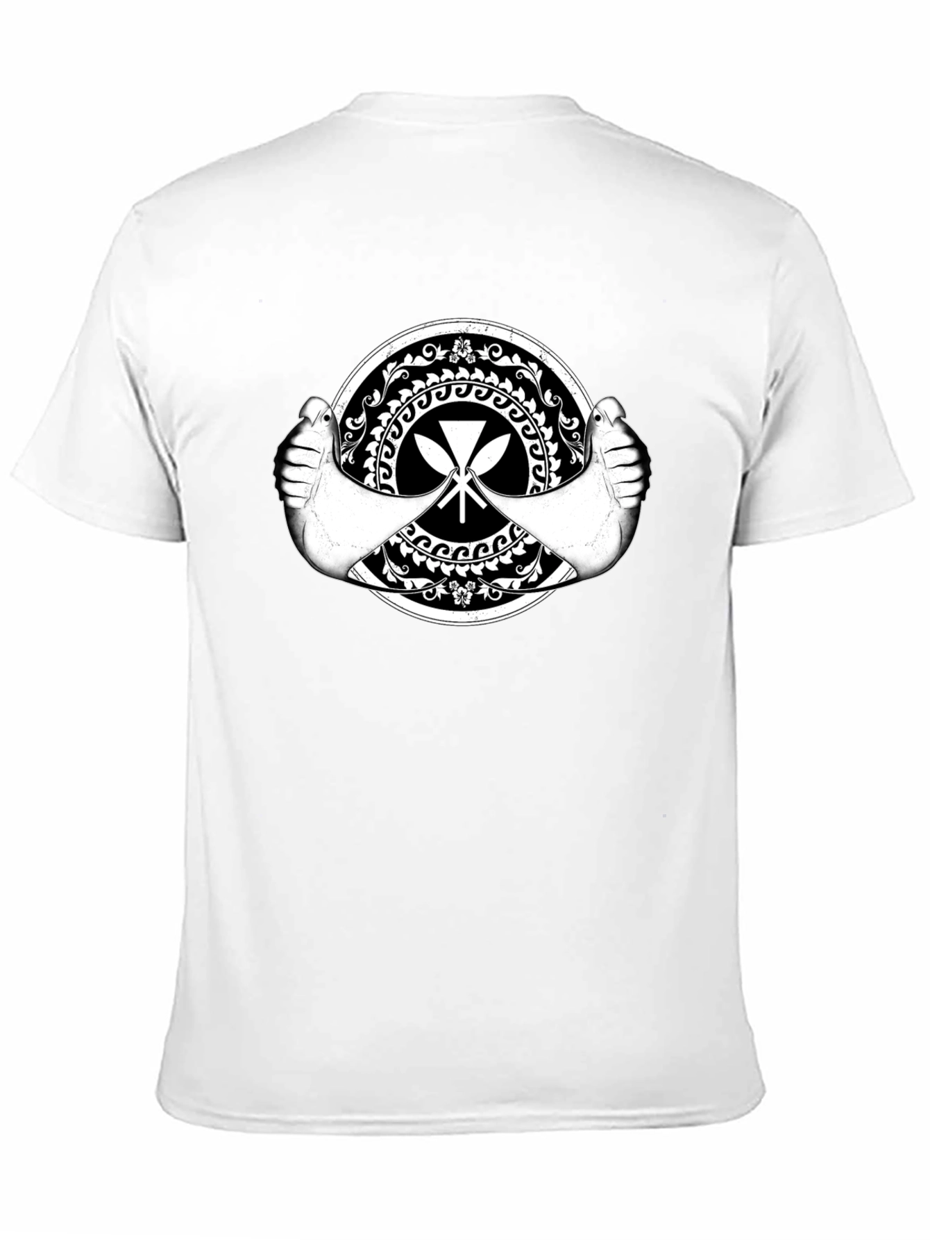 Tribal Paddle Graphic Black T-Shirt