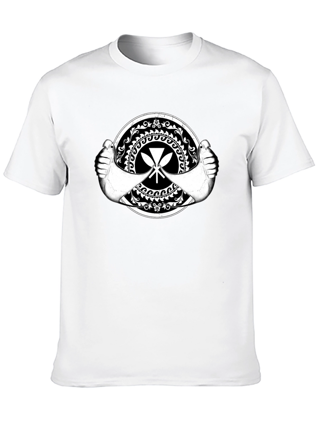 Tribal Paddle Graphic Black T-Shirt