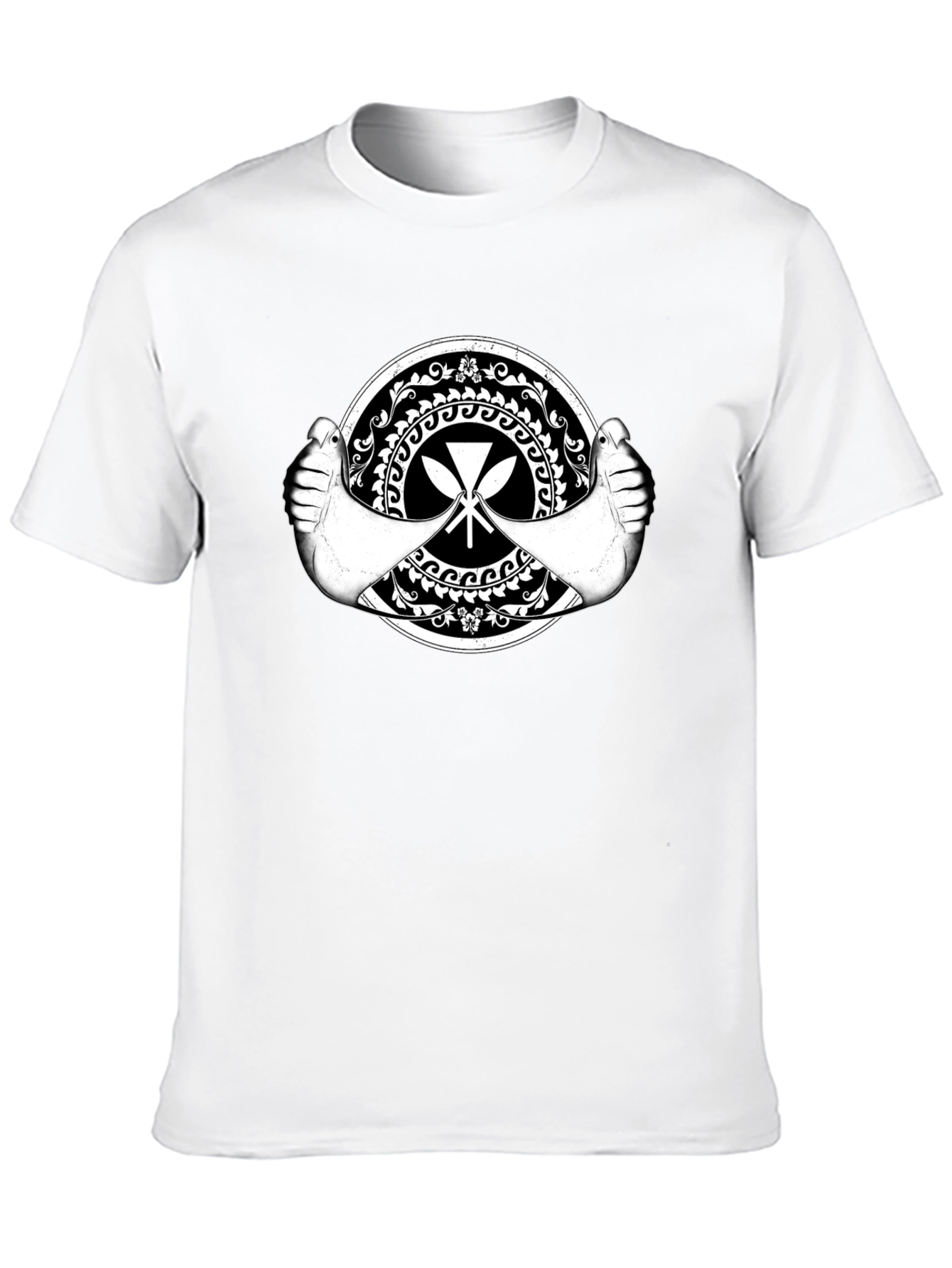 Tribal Paddle Graphic Black T-Shirt