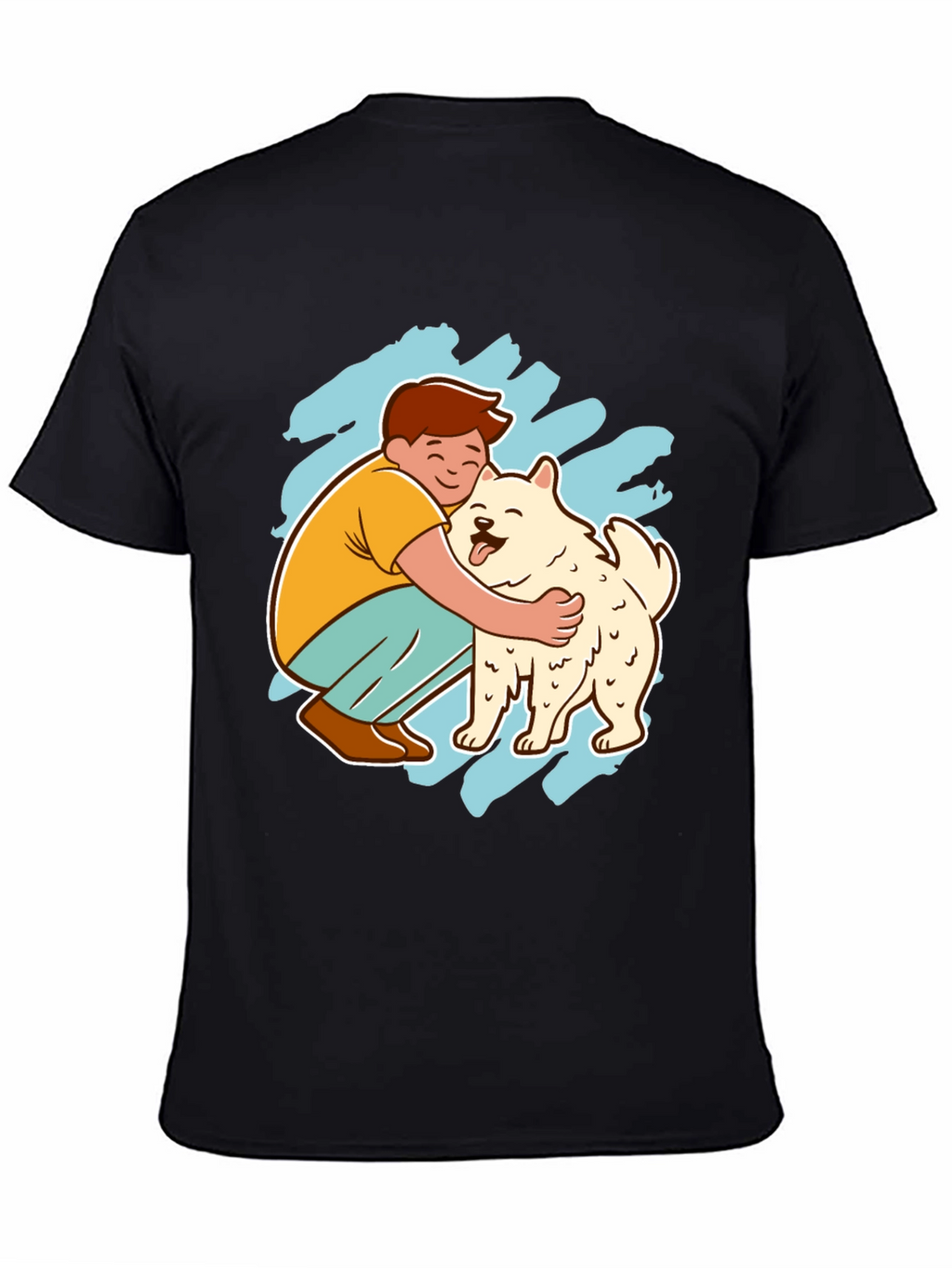 Boy Hugging Dog Graphic Tee