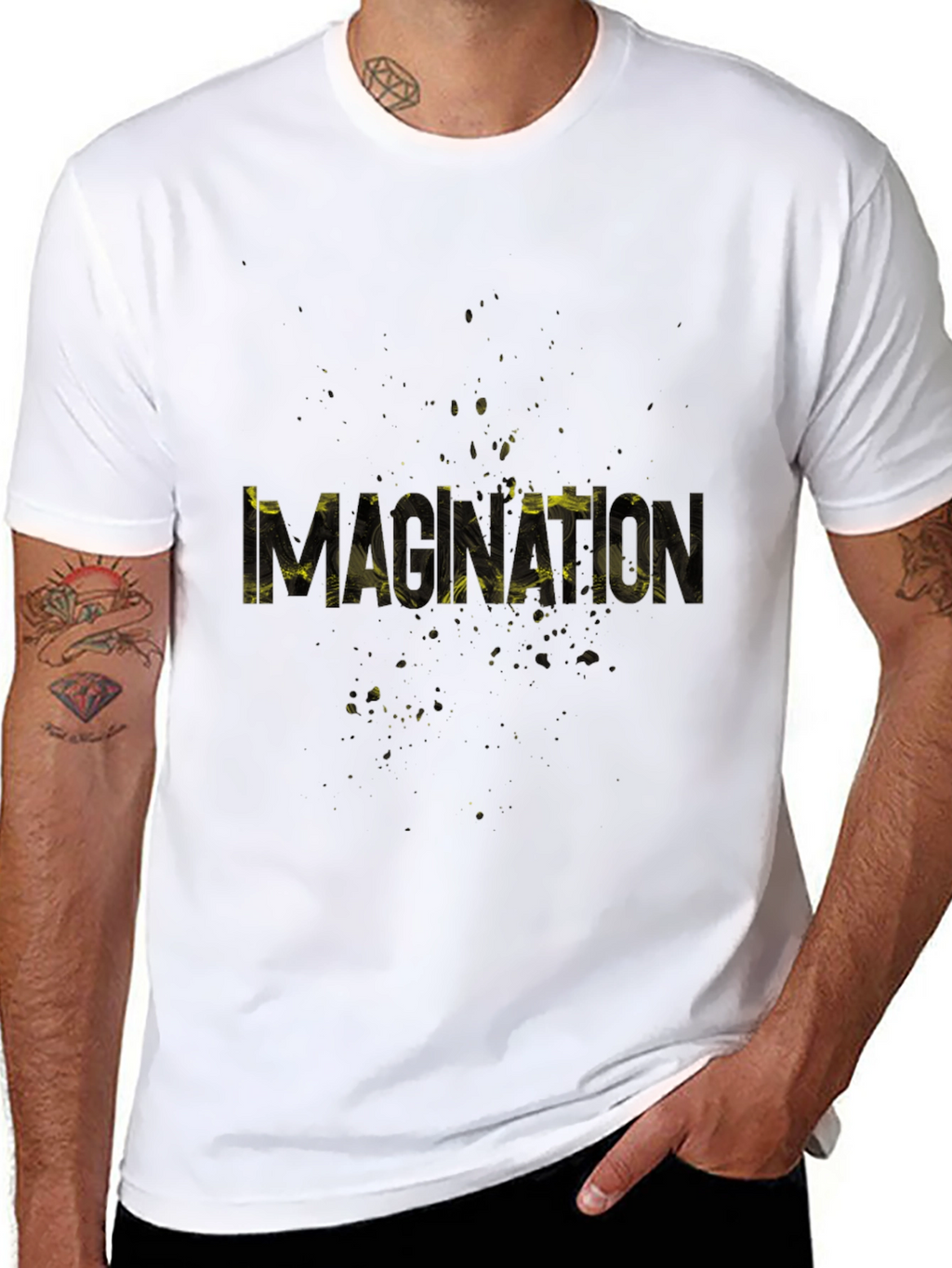 Monxton Mens Black Graphic Print T-Shirt