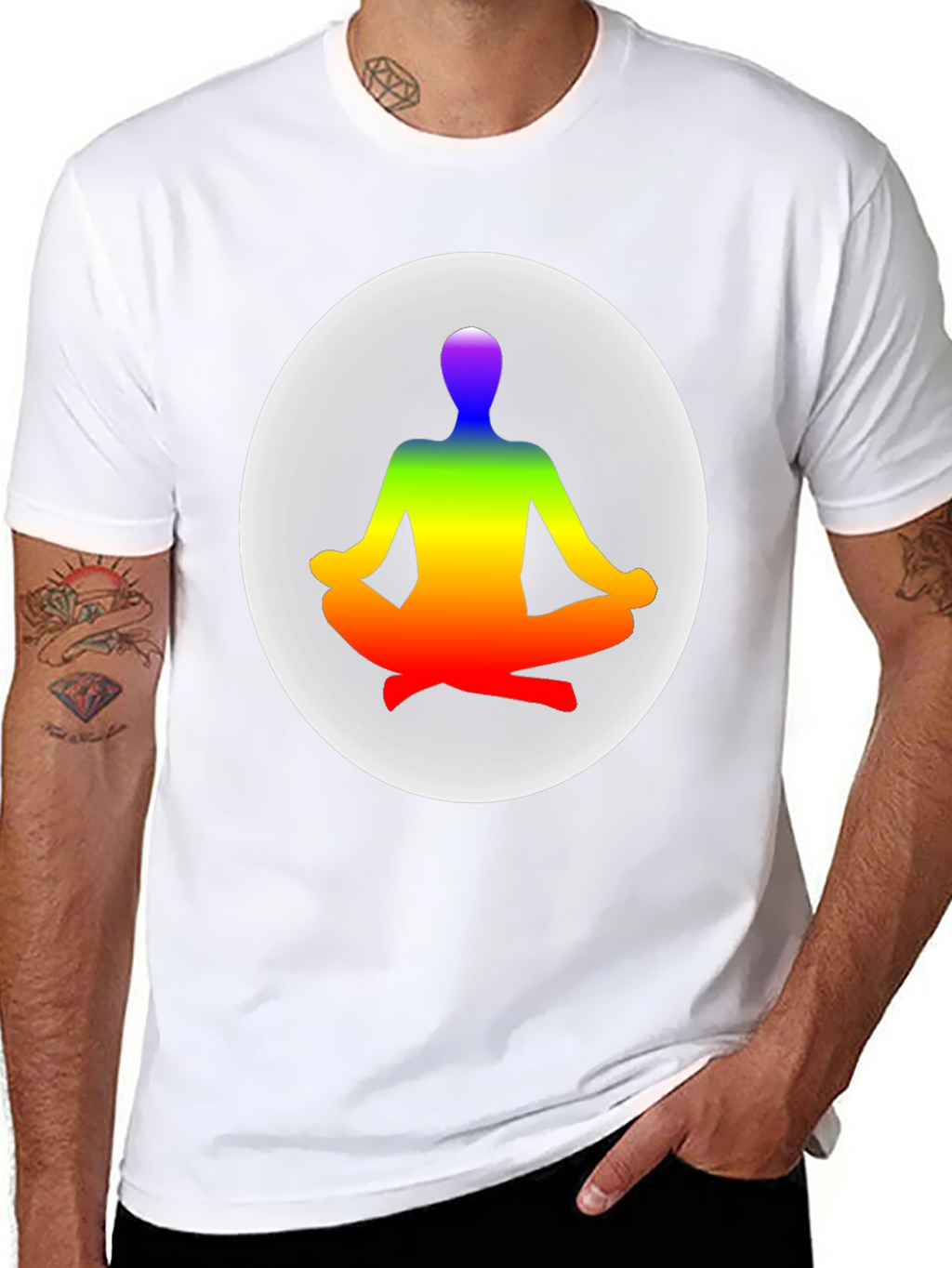 Zen Chakra Meditation T-Shirt - Black