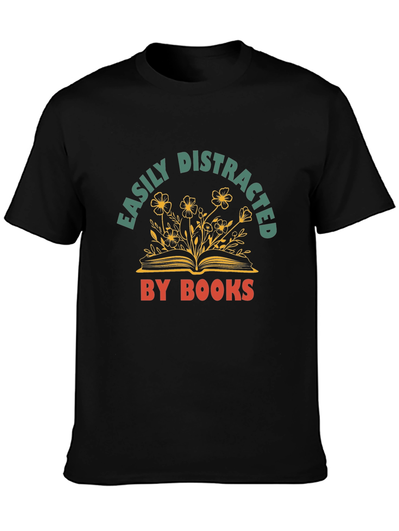 Easily Distracted By Books Graphic T-Shirt