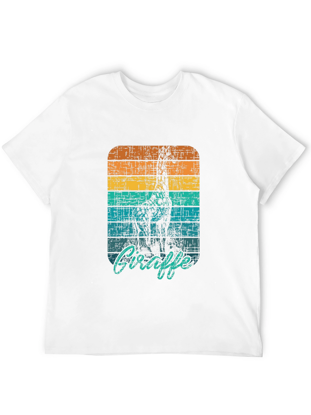 Retro Giraffe Graphic Tee - Black Unisex T-Shirt