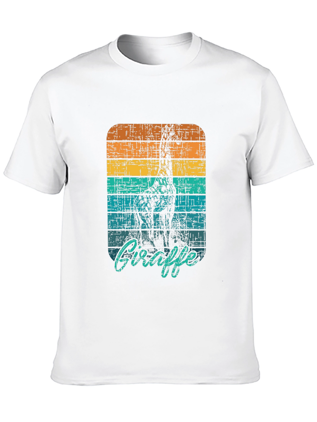 Retro Giraffe Graphic Tee - Black Unisex T-Shirt