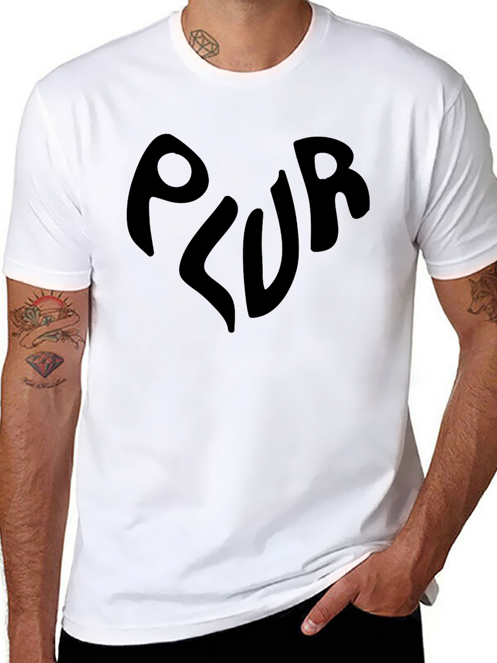 PLUR Graphic T-Shirt - Black Rave EDM Tee