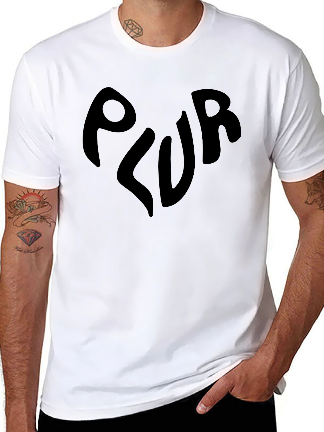 PLUR Graphic T-Shirt - Black Rave EDM Tee