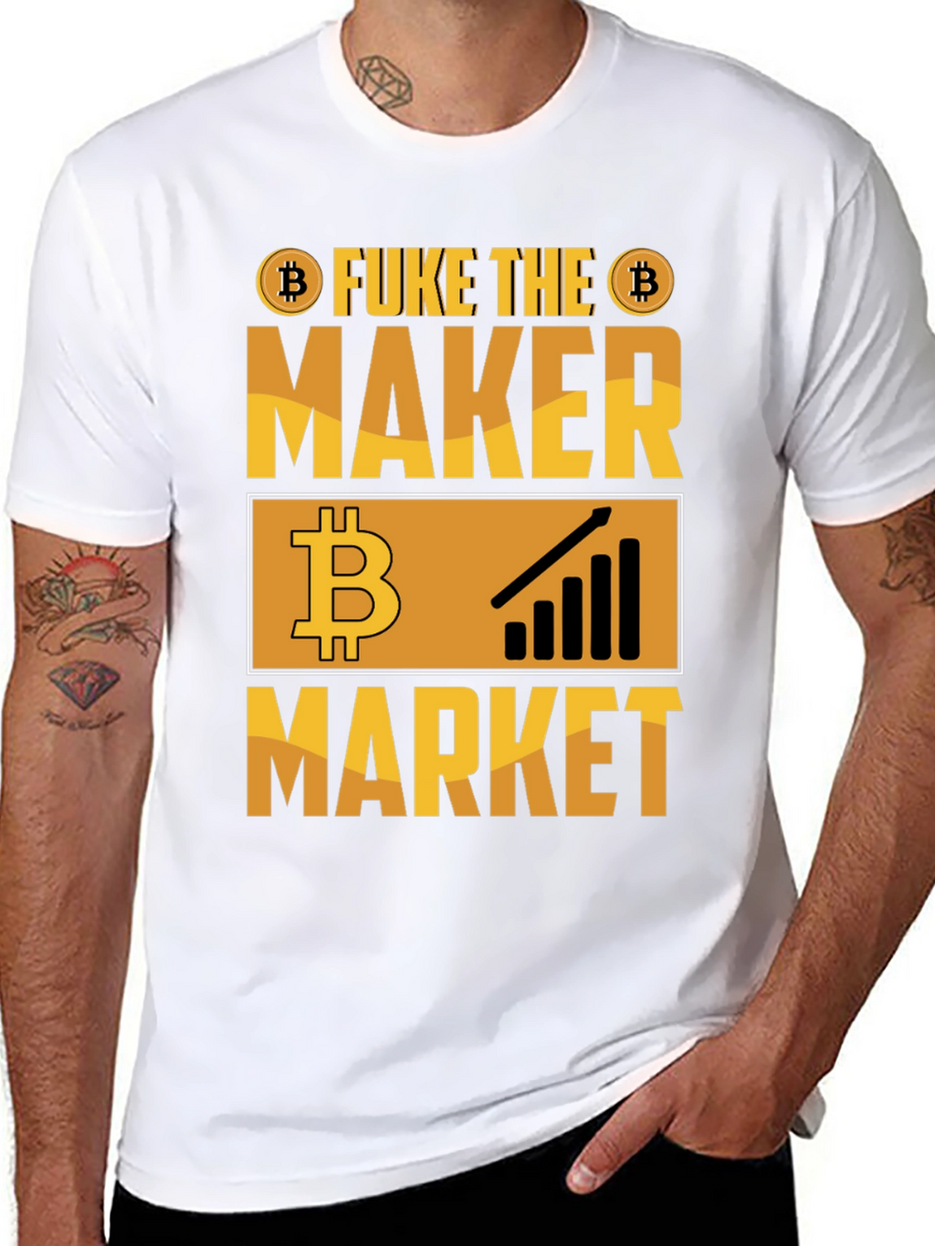 Fuke the Maker Market Bitcoin Crypto T-Shirt