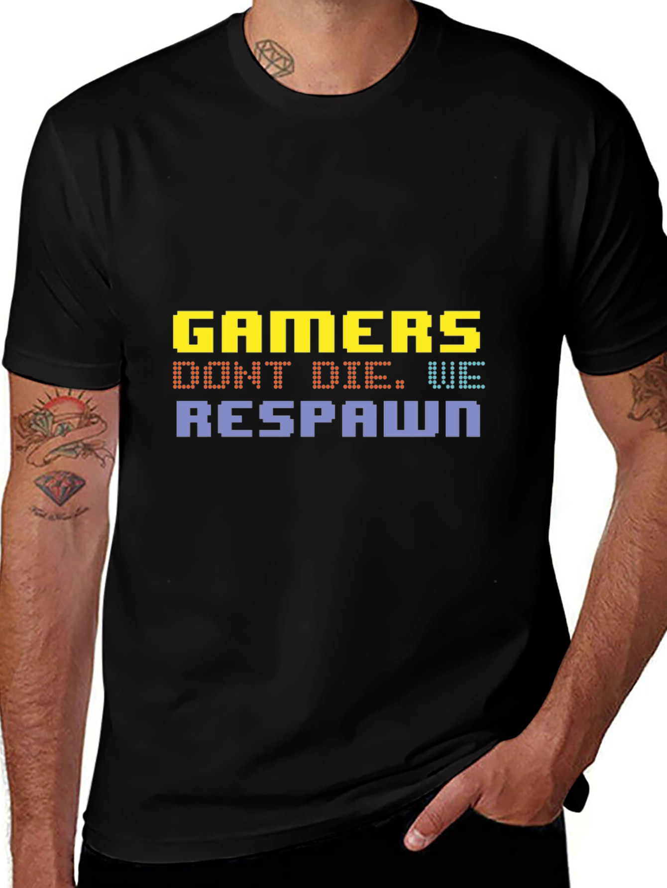 Gamers Dont Die We Respawn Graphic T-Shirt