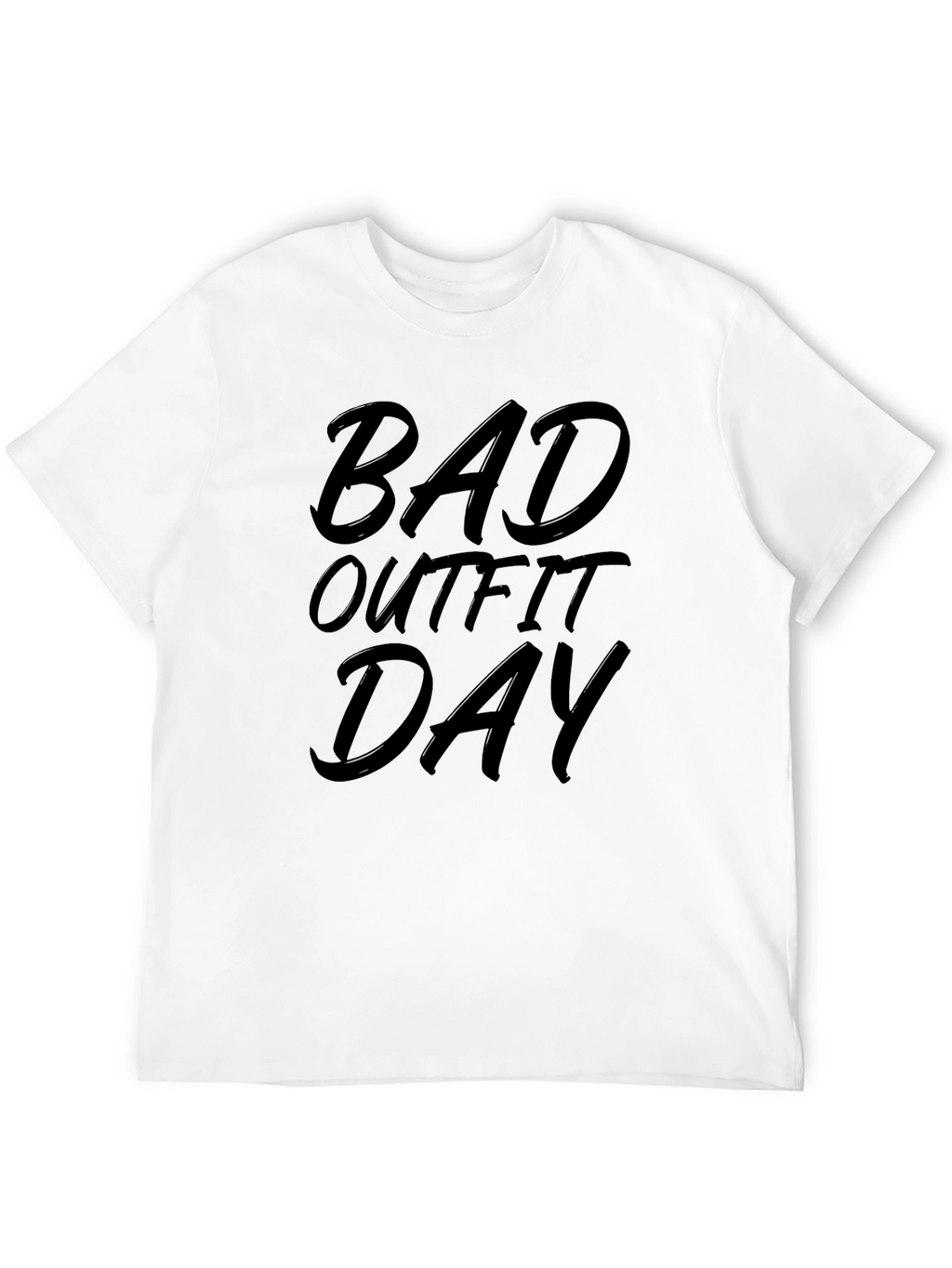 Bad Outfit Day Graphic Tee - Black Casual T-Shirt