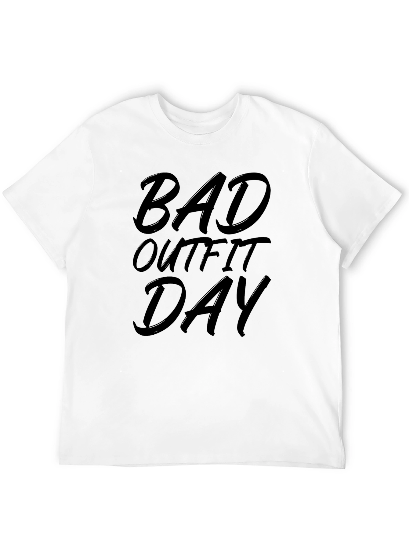 Bad Outfit Day Graphic Tee - Black Casual T-Shirt