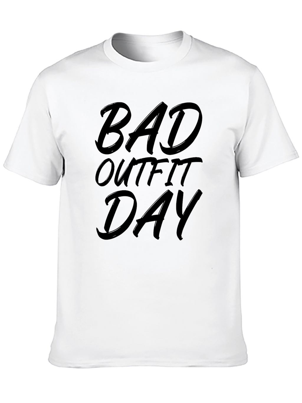 Bad Outfit Day Graphic Tee - Black Casual T-Shirt