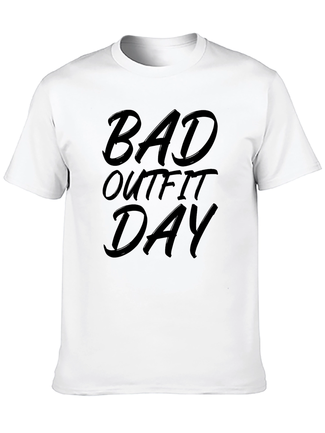 Bad Outfit Day Graphic Tee - Black Casual T-Shirt
