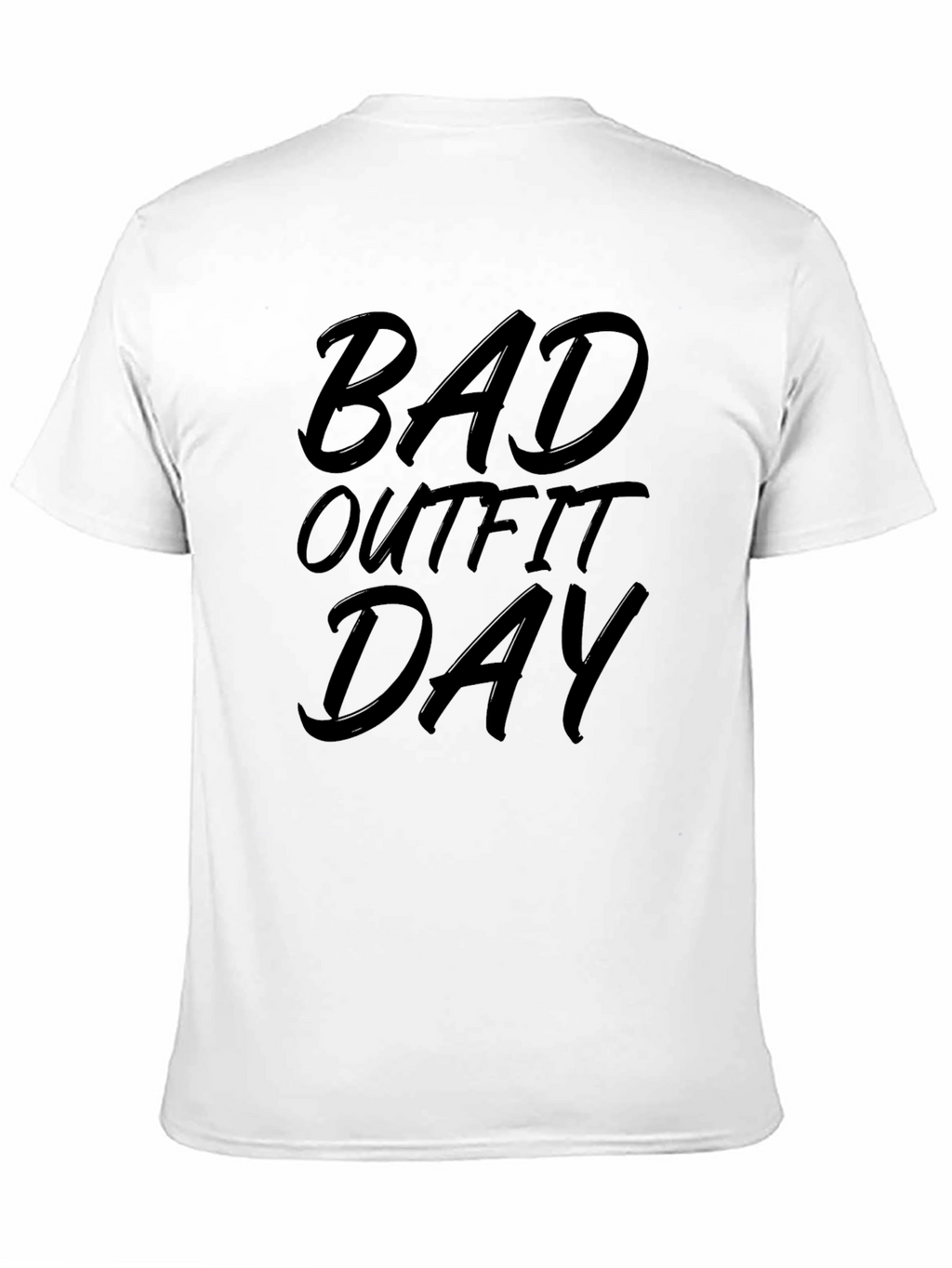 Bad Outfit Day Graphic Tee - Black Casual T-Shirt