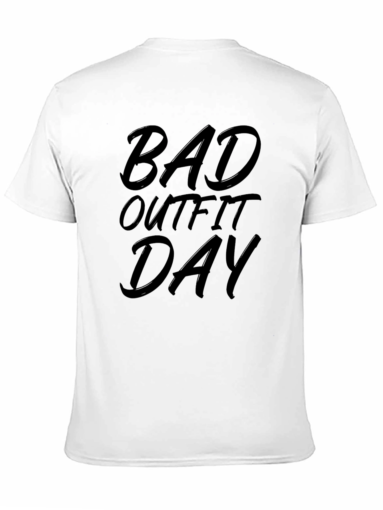Bad Outfit Day Graphic Tee - Black Casual T-Shirt