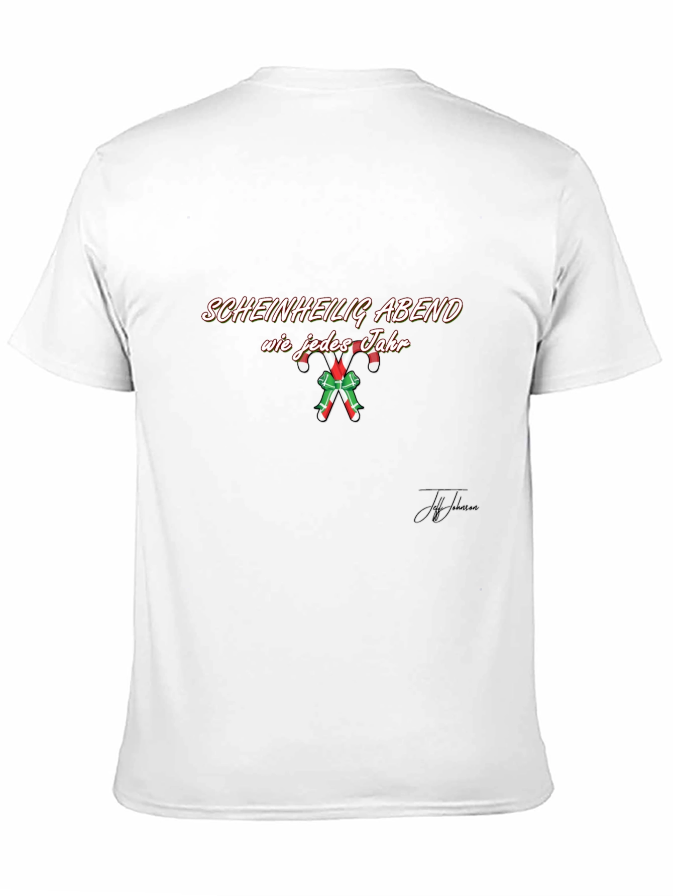 Scheinheilig Abend T-Shirt - Holiday Candy Cane Design