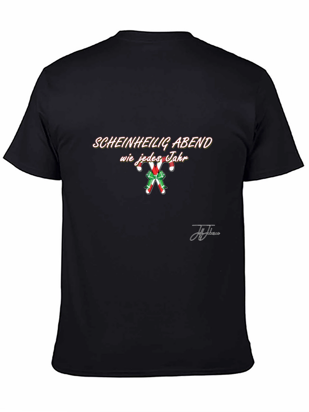Scheinheilig Abend T-Shirt - Holiday Candy Cane Design
