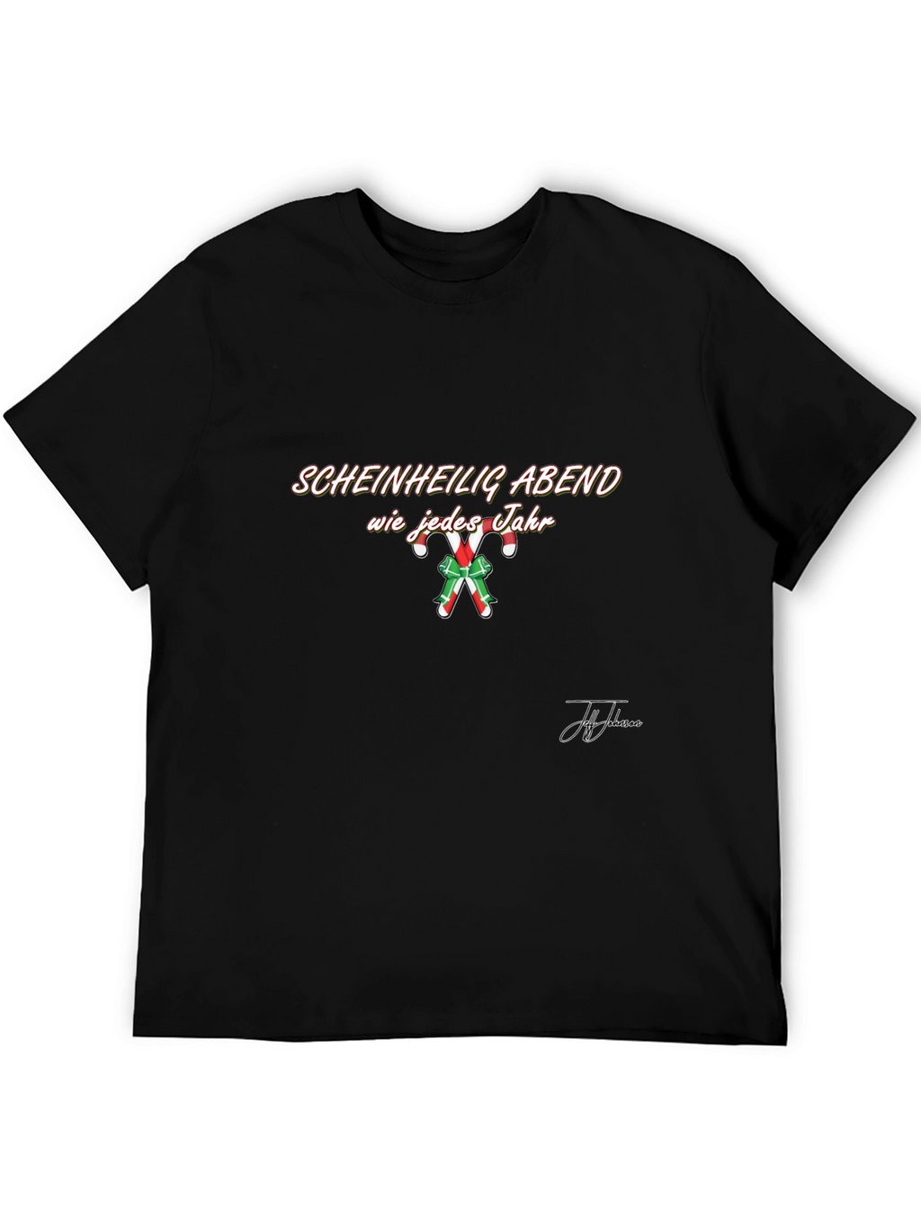 Scheinheilig Abend T-Shirt - Holiday Candy Cane Design