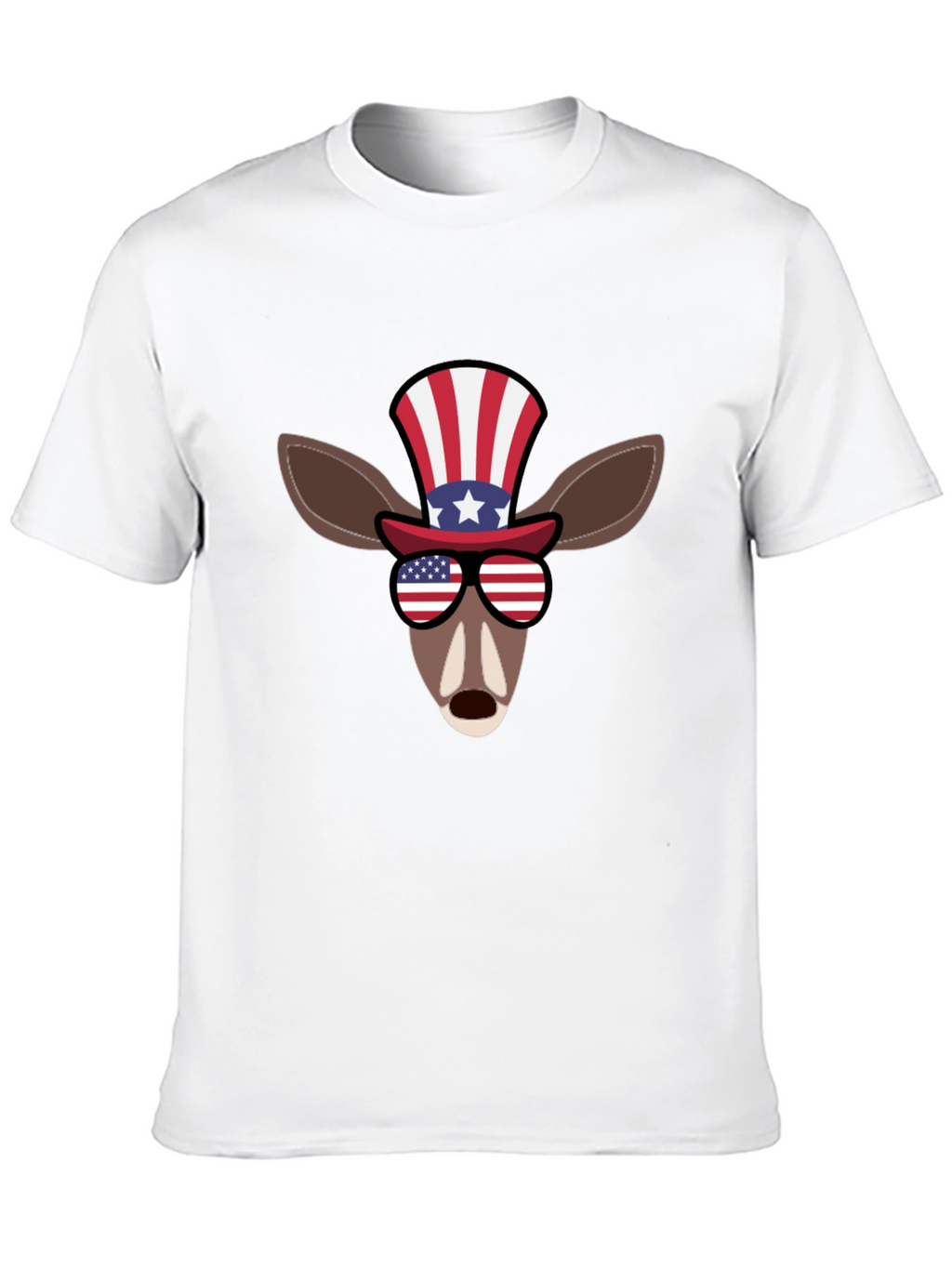 Patriotic Deer Graphic T-Shirt