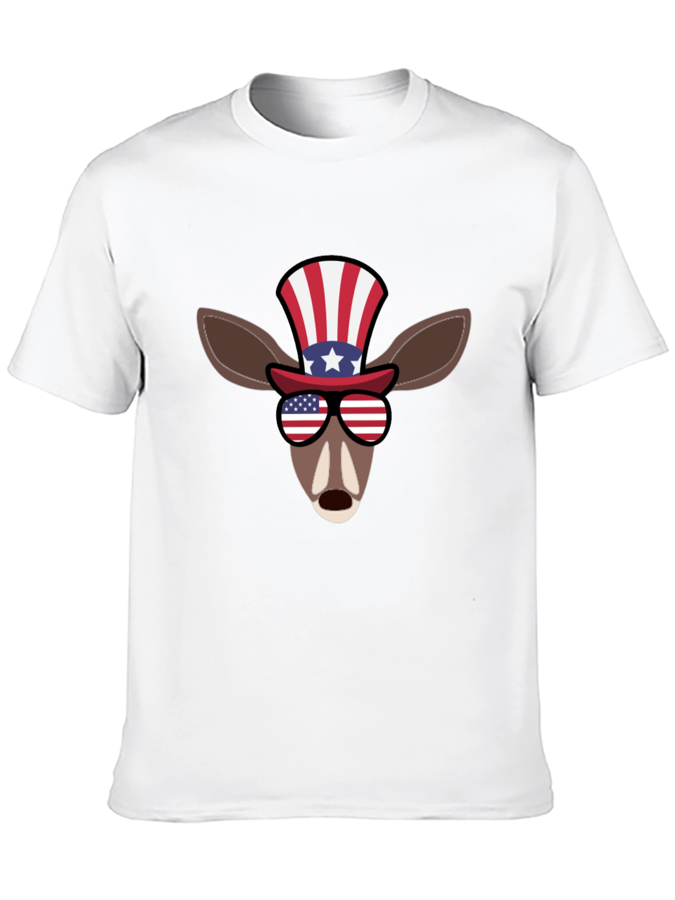 Patriotic Deer Graphic T-Shirt