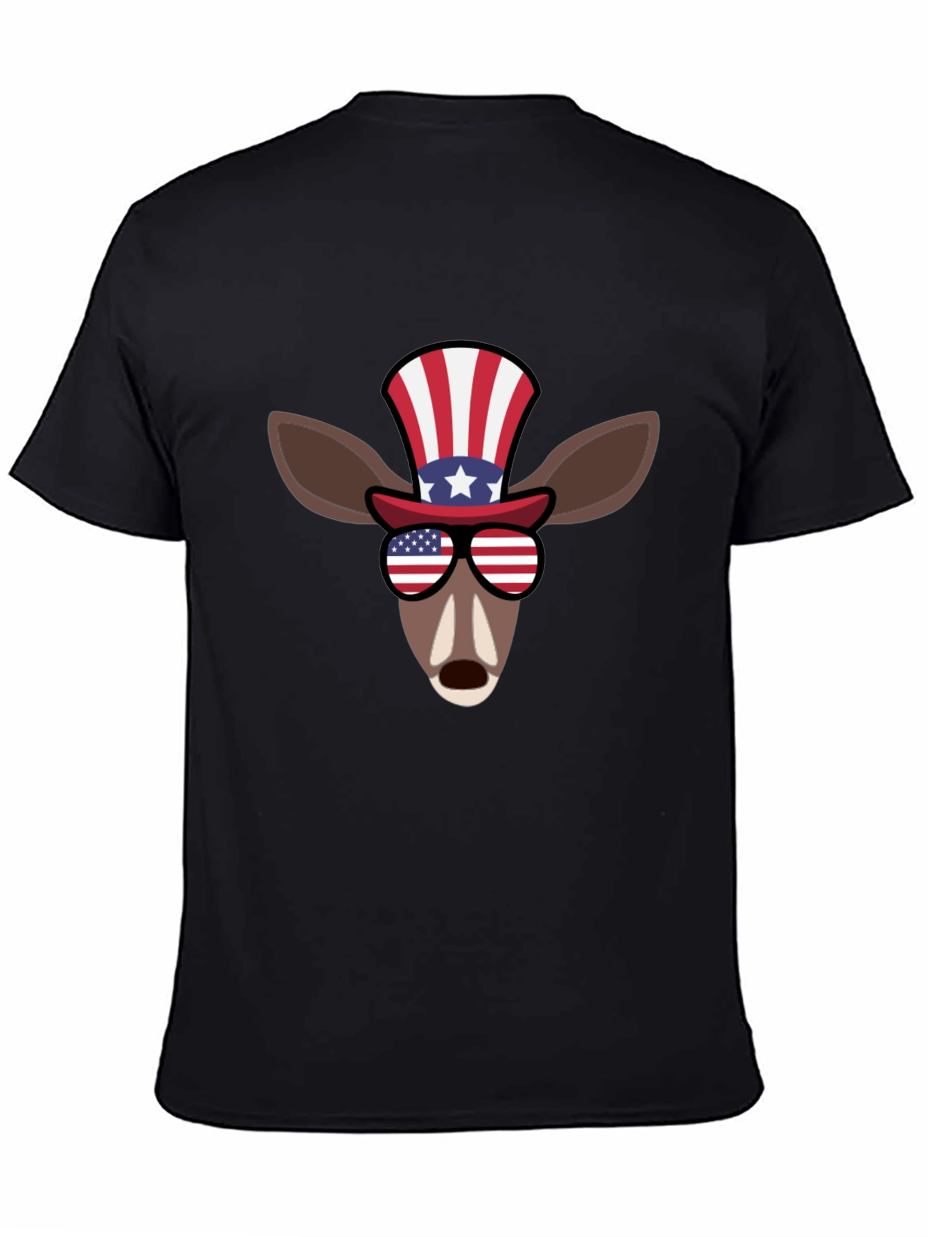 Patriotic Deer Graphic T-Shirt