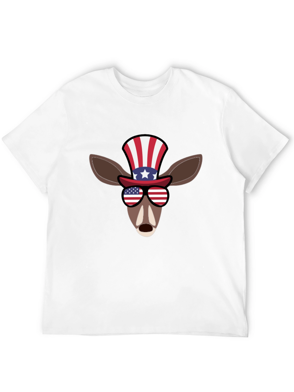 Patriotic Deer Graphic T-Shirt