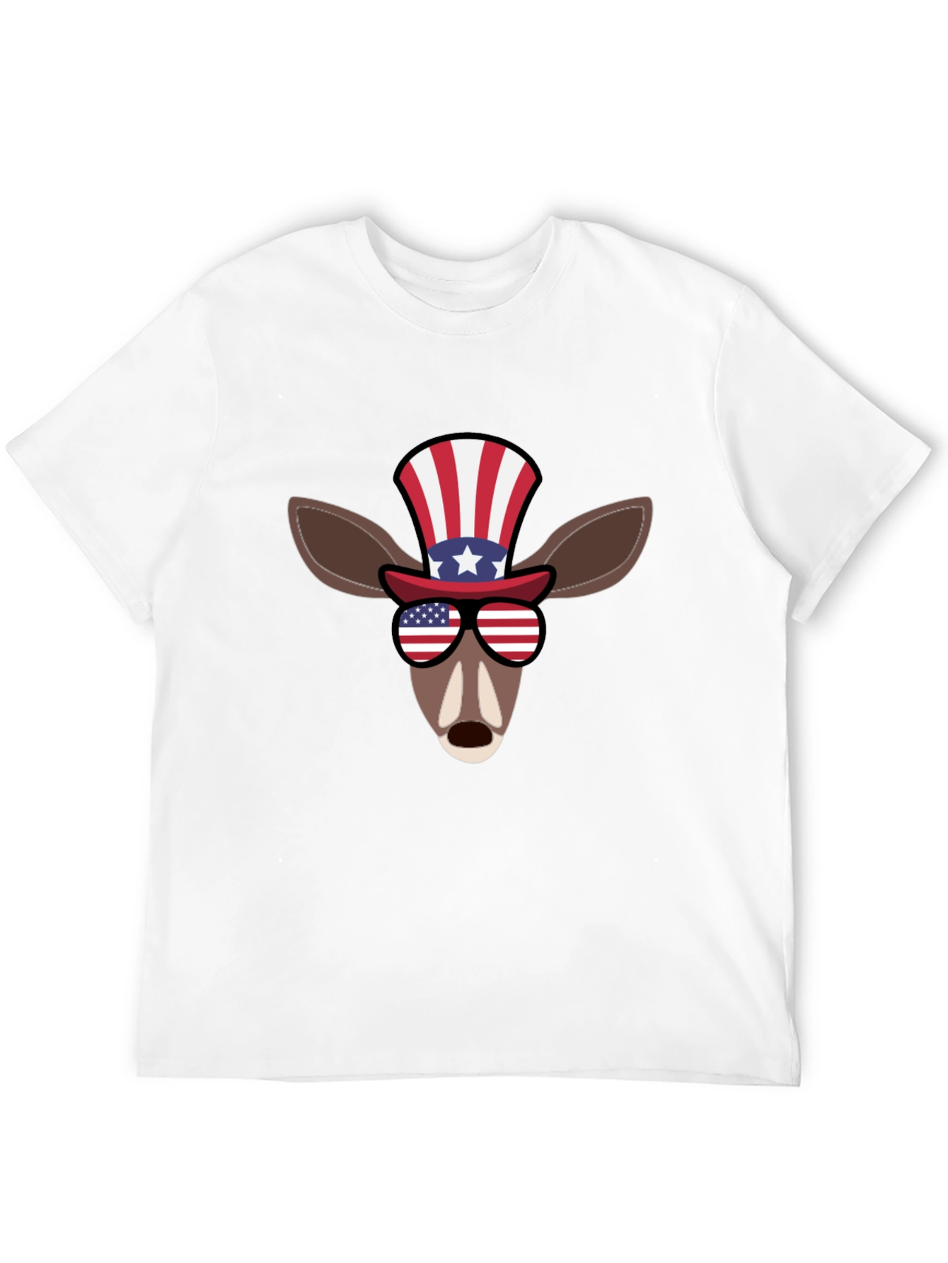 Patriotic Deer Graphic T-Shirt