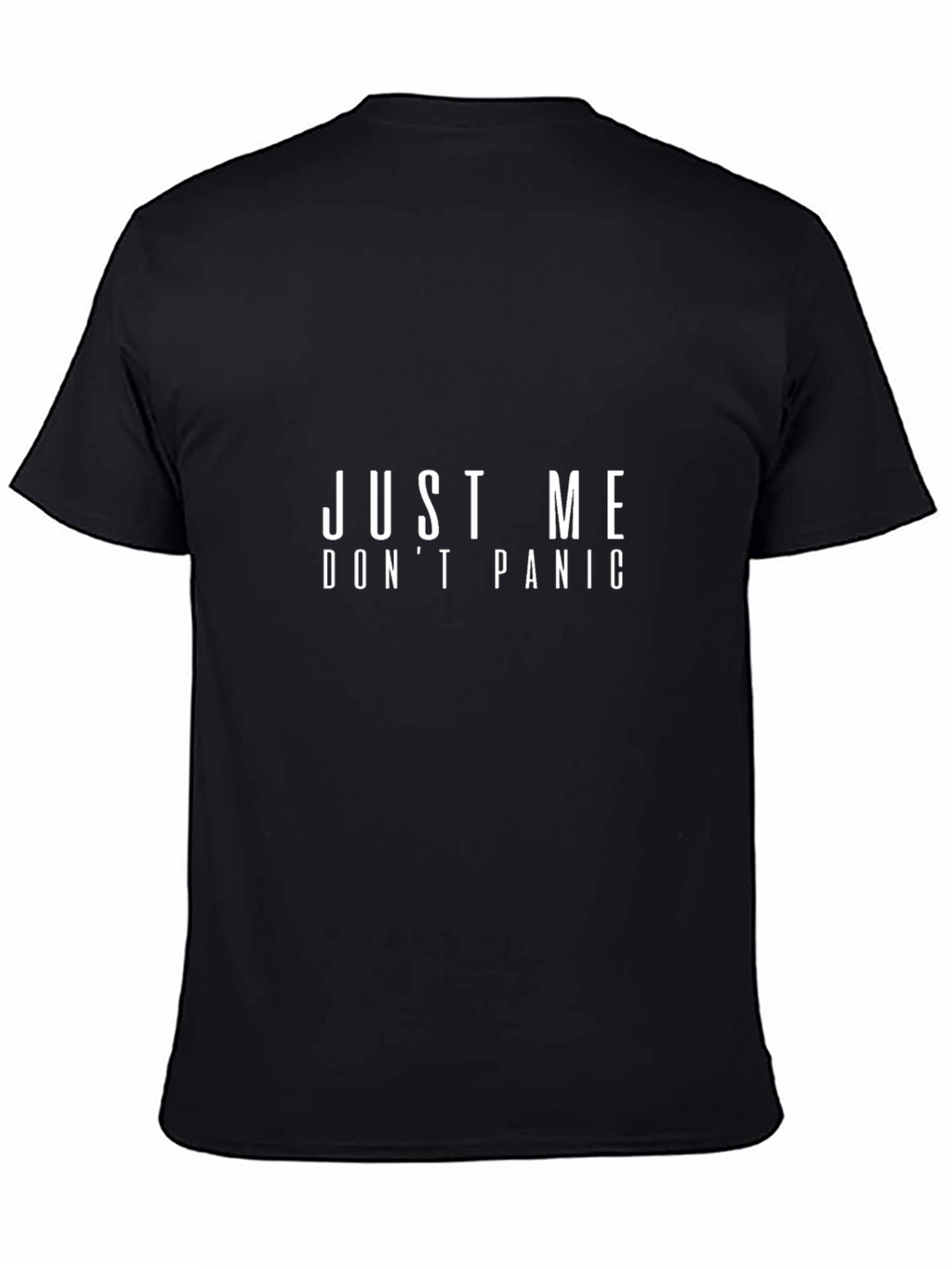 Just Me Dont Panic Graphic Tee - Black