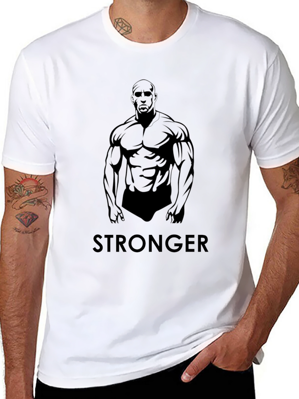 Stronger Graphic T-Shirt - Gym Motivation Tee