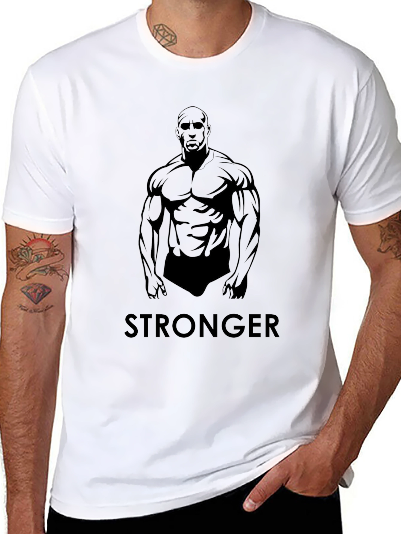 Stronger Graphic T-Shirt - Gym Motivation Tee